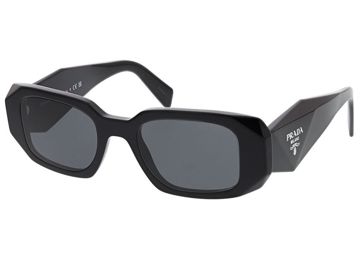 Prada PR 17WS 1AB5S0 49-20 Sonnenbrille mit Sehstärke erhältlich, Damen, Vollrand, Rechteckig