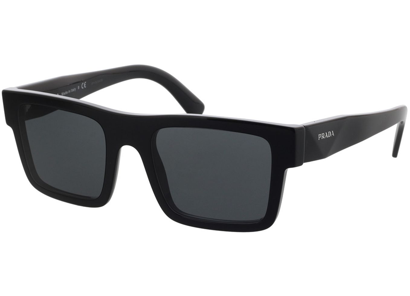 Prada PR 19WS 1AB5S0 52-21 Sonnenbrille mit Sehstärke erhältlich, Herren, Vollrand, Eckig