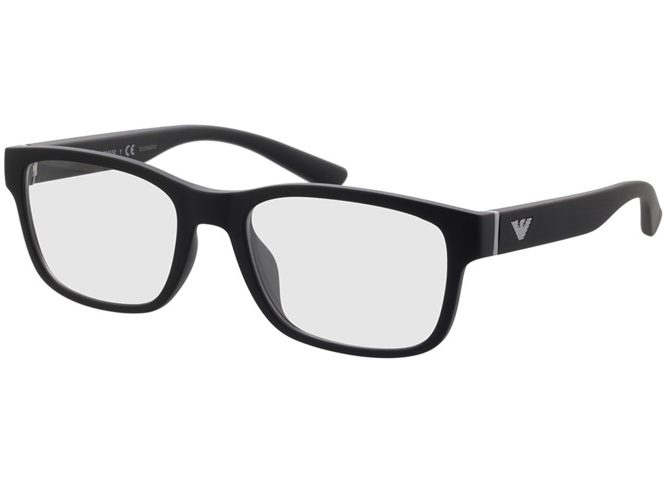 Emporio Armani EA3201U 5001 55-19 Brillengestell inkl. Gläser, Herren, Vollrand, Rechteckig