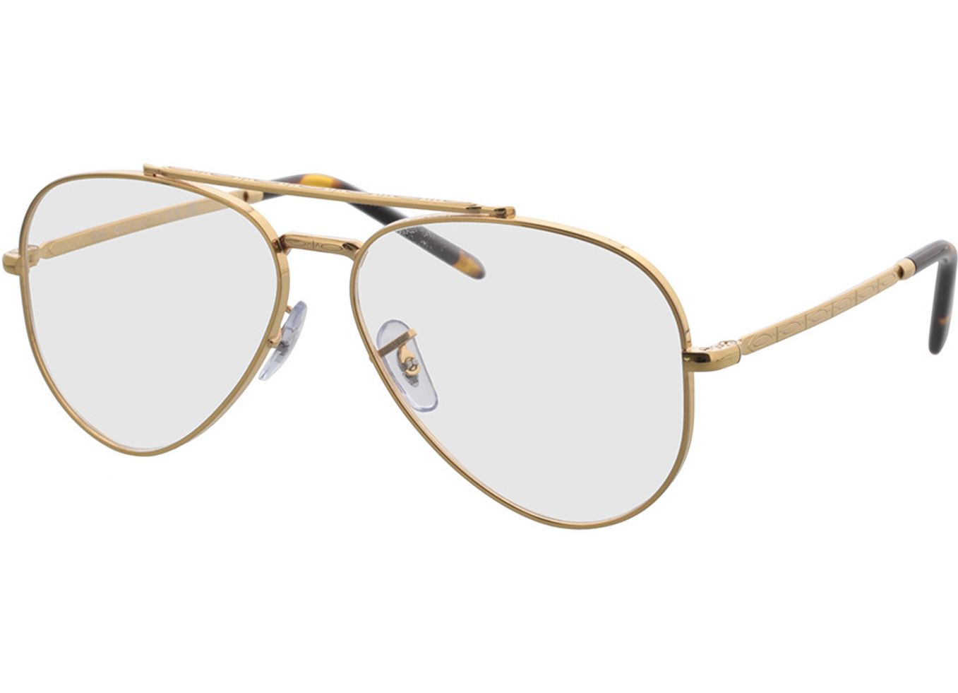 Ray-Ban New Aviator RX3625V 3086 58-14 Brillengestell inkl. Gläser, Damen/Herren, Vollrand, Pilot