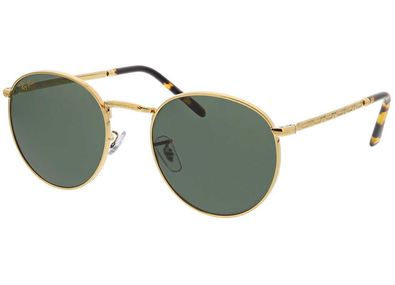 Ray-Ban New Round RB3637 919631 53-21 Sonnenbrille mit Sehstärke erhältlich, Damen/Herren, Vollrand, Rund