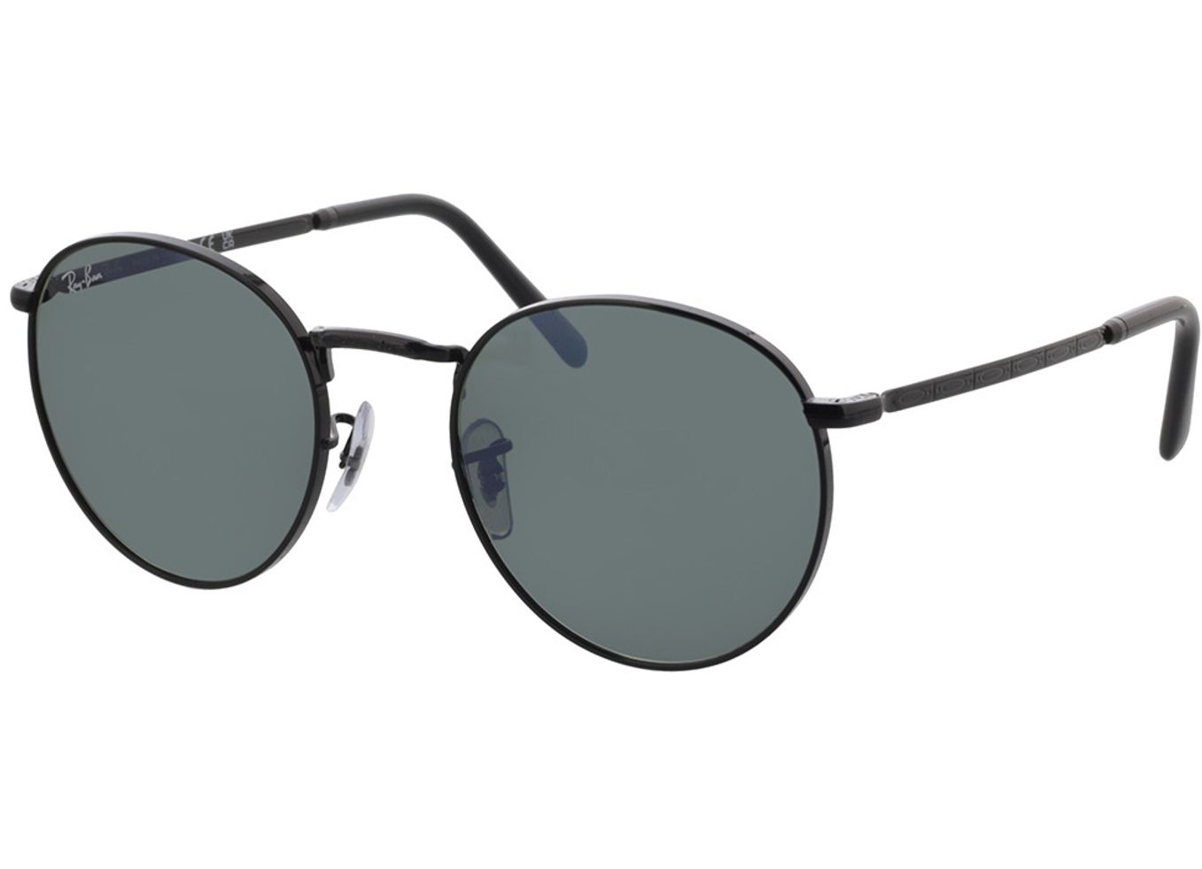 Ray-Ban New Round RB3637 002/G1 53-21 Sonnenbrille mit Sehstärke erhältlich, Damen/Herren, Vollrand, Rund