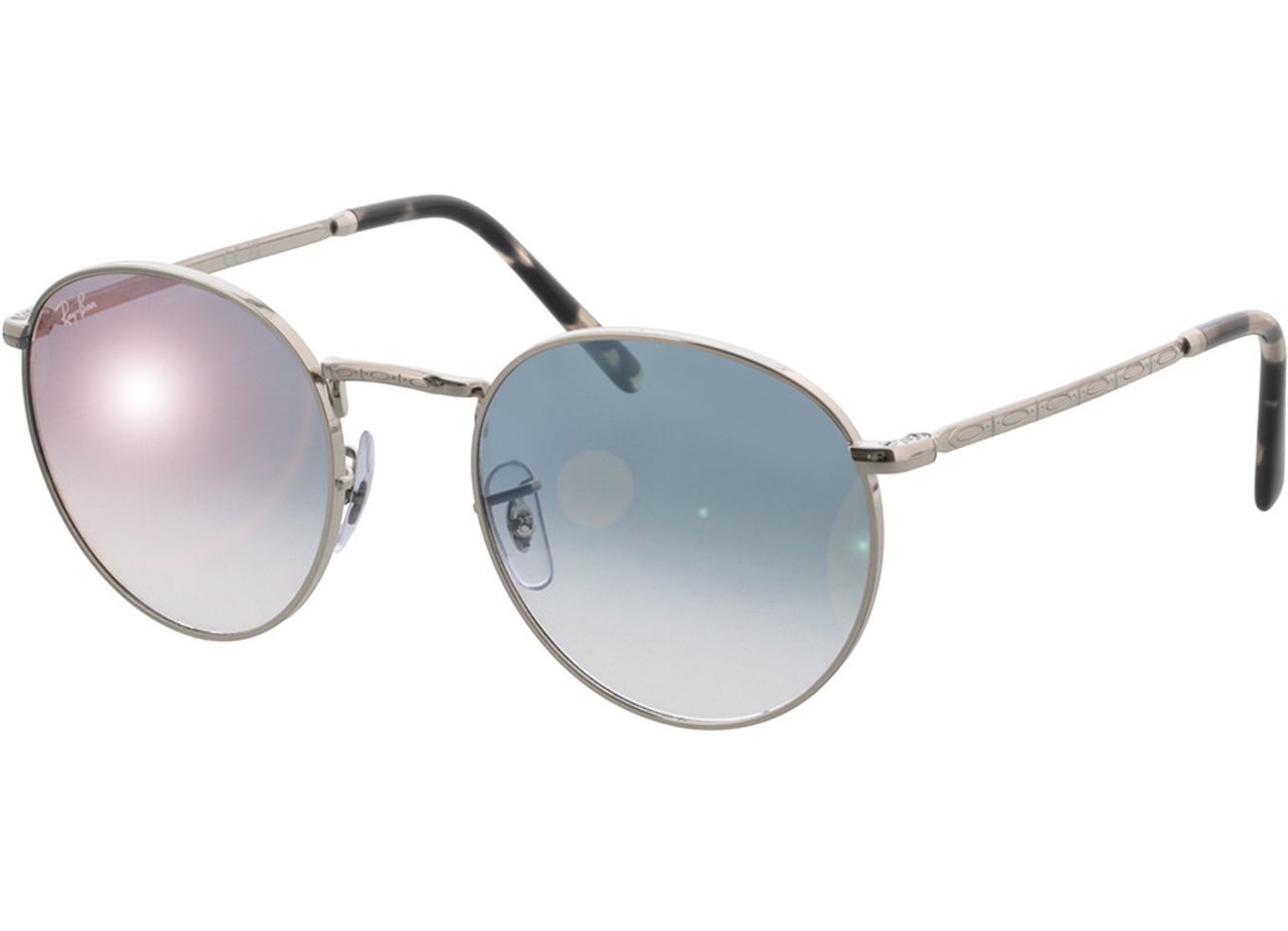 Ray-Ban New Round RB3637 003/3F 53-21 Sonnenbrille mit Sehstärke erhältlich, Damen/Herren, Vollrand, Rund