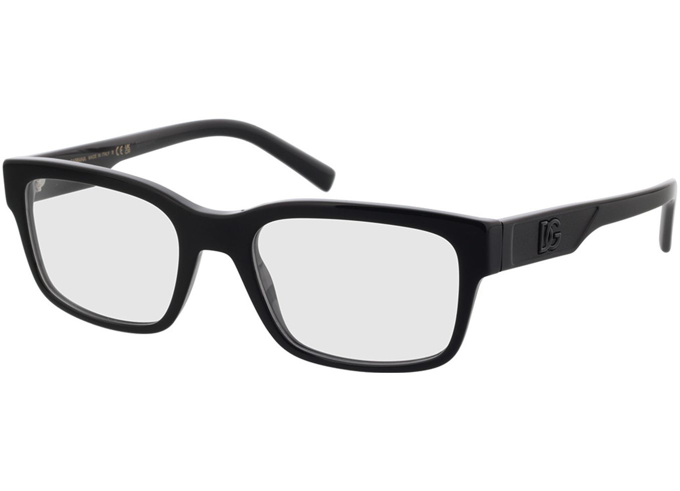 Dolce & Gabbana DG3352 501 55-20 Brillengestell inkl. Gläser, Herren, Vollrand, Rechteckig