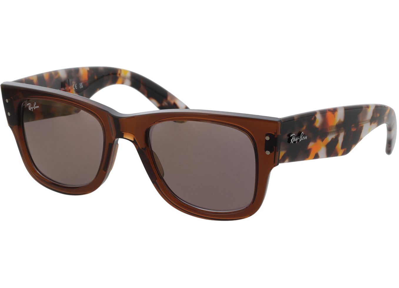 Ray-Ban Mega Wayfarer RB0840S 663693 51-21 Sonnenbrille mit Sehstärke erhältlich, Damen/Herren, Vollrand, Eckig