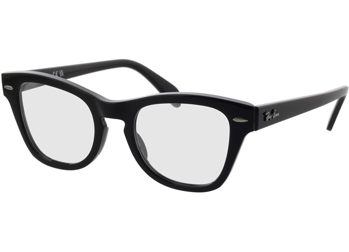 Ray-Ban RX0707V 2000 50-21 Brillengestell inkl. Gläser, Damen/Herren, Vollrand, Cateye