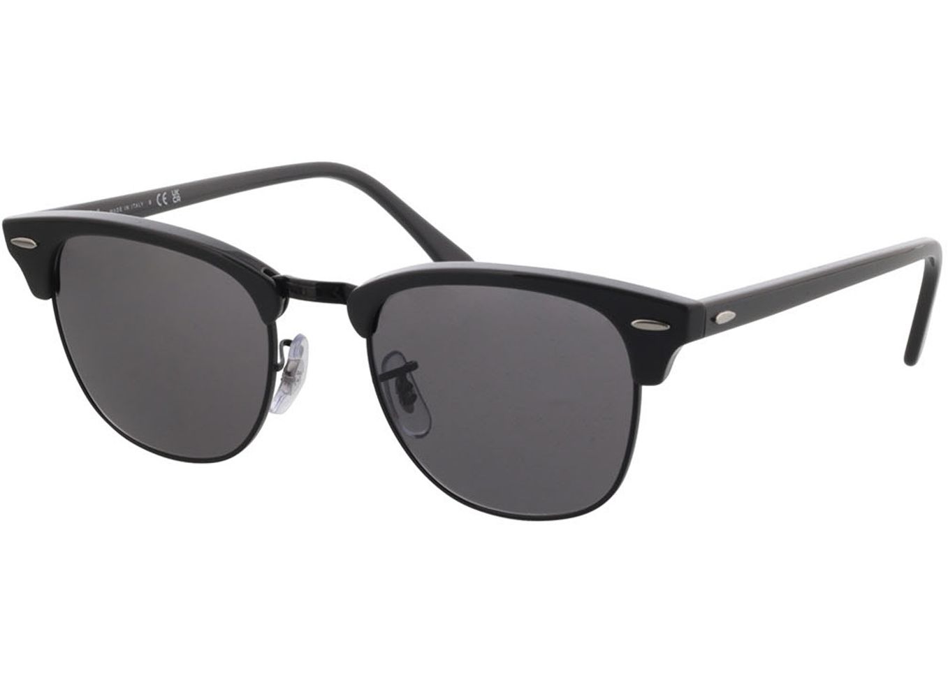 Ray-Ban Clubmaster RB3016 1367B1 51-21 Sonnenbrille mit Sehstärke erhältlich, Damen/Herren, Vollrand, browline