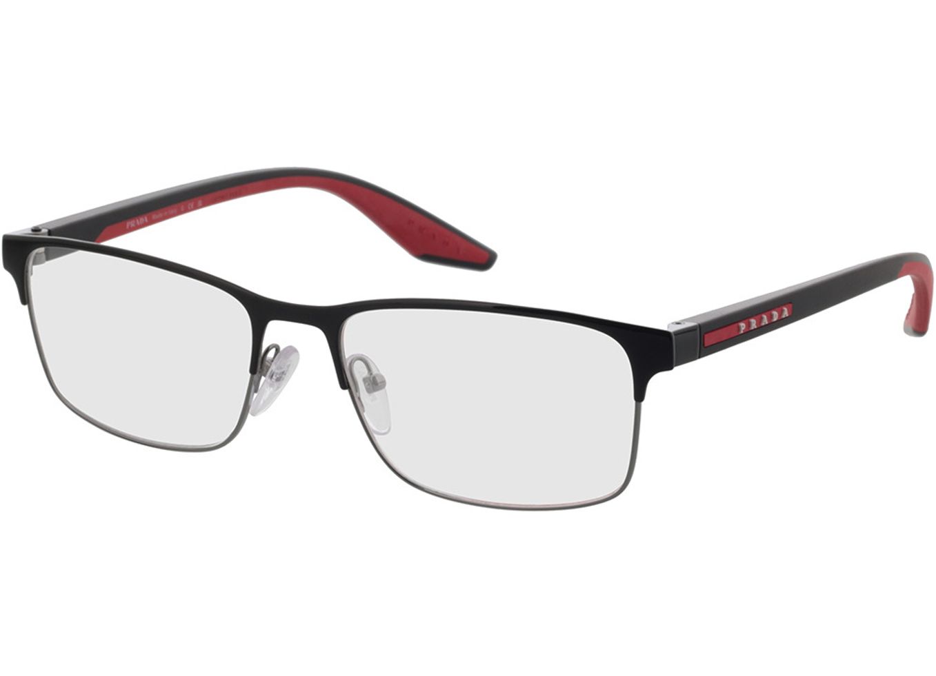 Prada Linea Rossa PS 50PV YDC1O1 55-17 Brillengestell inkl. Gläser, Herren, Vollrand, Rechteckig