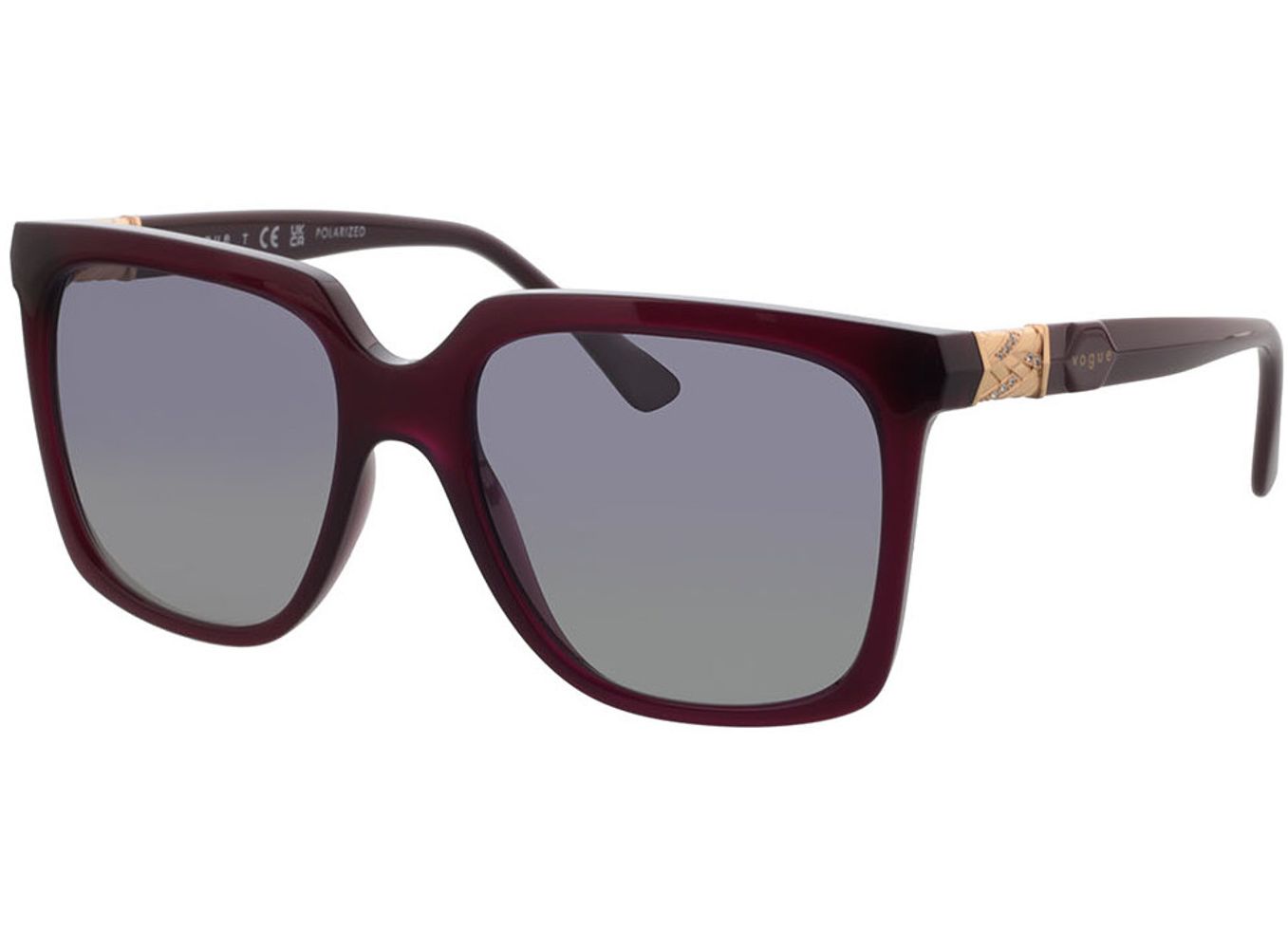 Vogue VO5476SB 29898J 54-17 Sonnenbrille mit Sehstärke erhältlich, Damen, Vollrand, Eckig