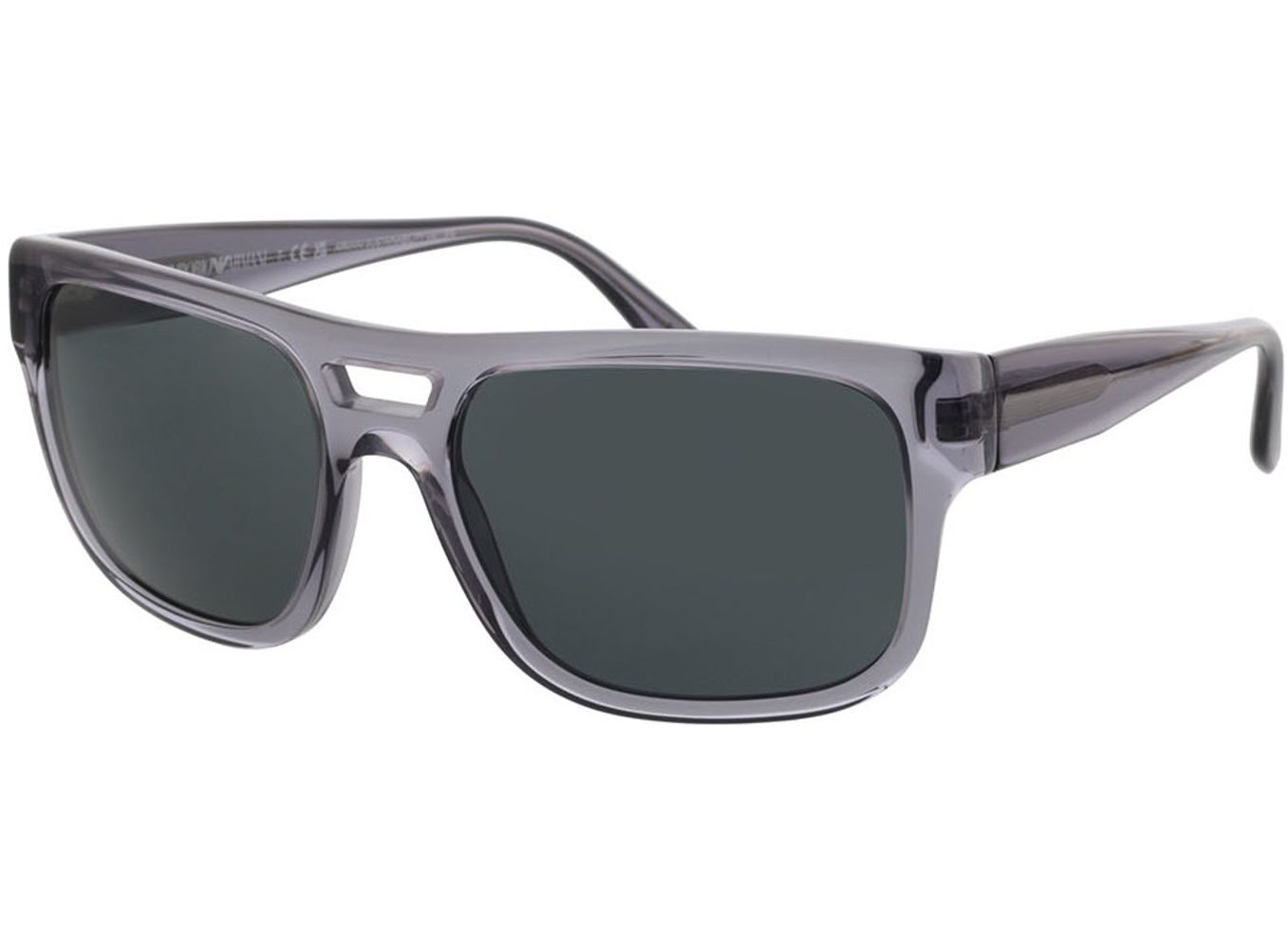 Emporio Armani EA4197 502987 57-18 Sonnenbrille ohne Sehstärke, Herren, Vollrand, Eckig