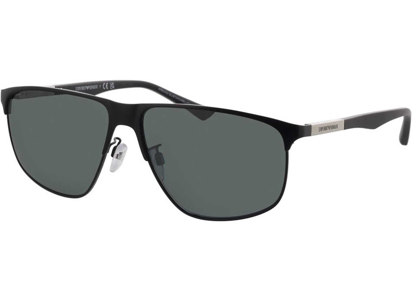 Emporio Armani EA2094 300187 60-14 Sonnenbrille mit Sehstärke erhältlich, Herren, Vollrand, Eckig