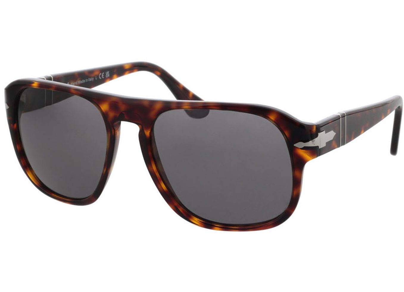 Persol Jean PO3310S 24/B1 57-18 Sonnenbrille mit Sehstärke erhältlich, Damen/Herren, Vollrand, Pilot