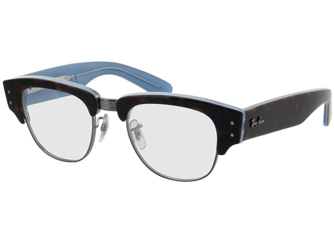 Ray-Ban Mega Clubmaster RX0316V 5883 50-21 Brillengestell inkl. Gläser, Damen/Herren, Vollrand, browline