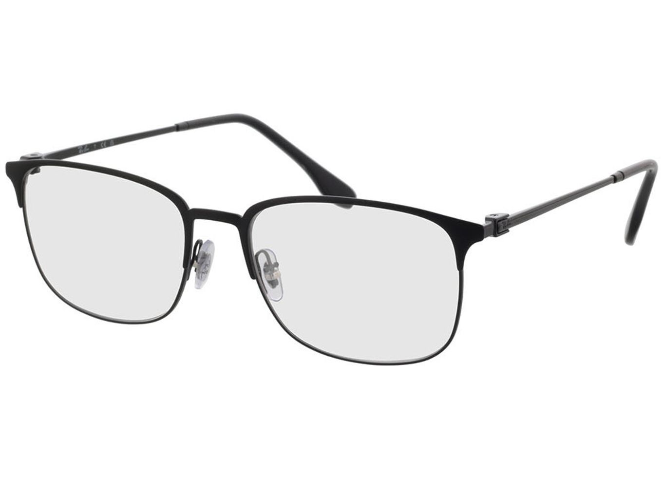 Ray-Ban RX6494 2904 56-18 Brillengestell inkl. Gläser, Herren, Vollrand, Rechteckig