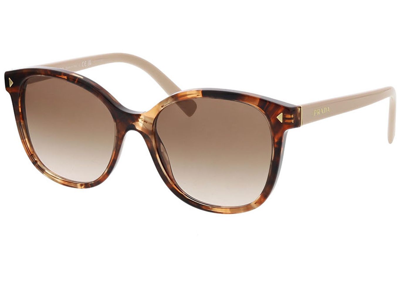 Prada PR 22ZS 07R0A6 53-17 Sonnenbrille mit Sehstärke erhältlich, Damen, Vollrand, Eckig