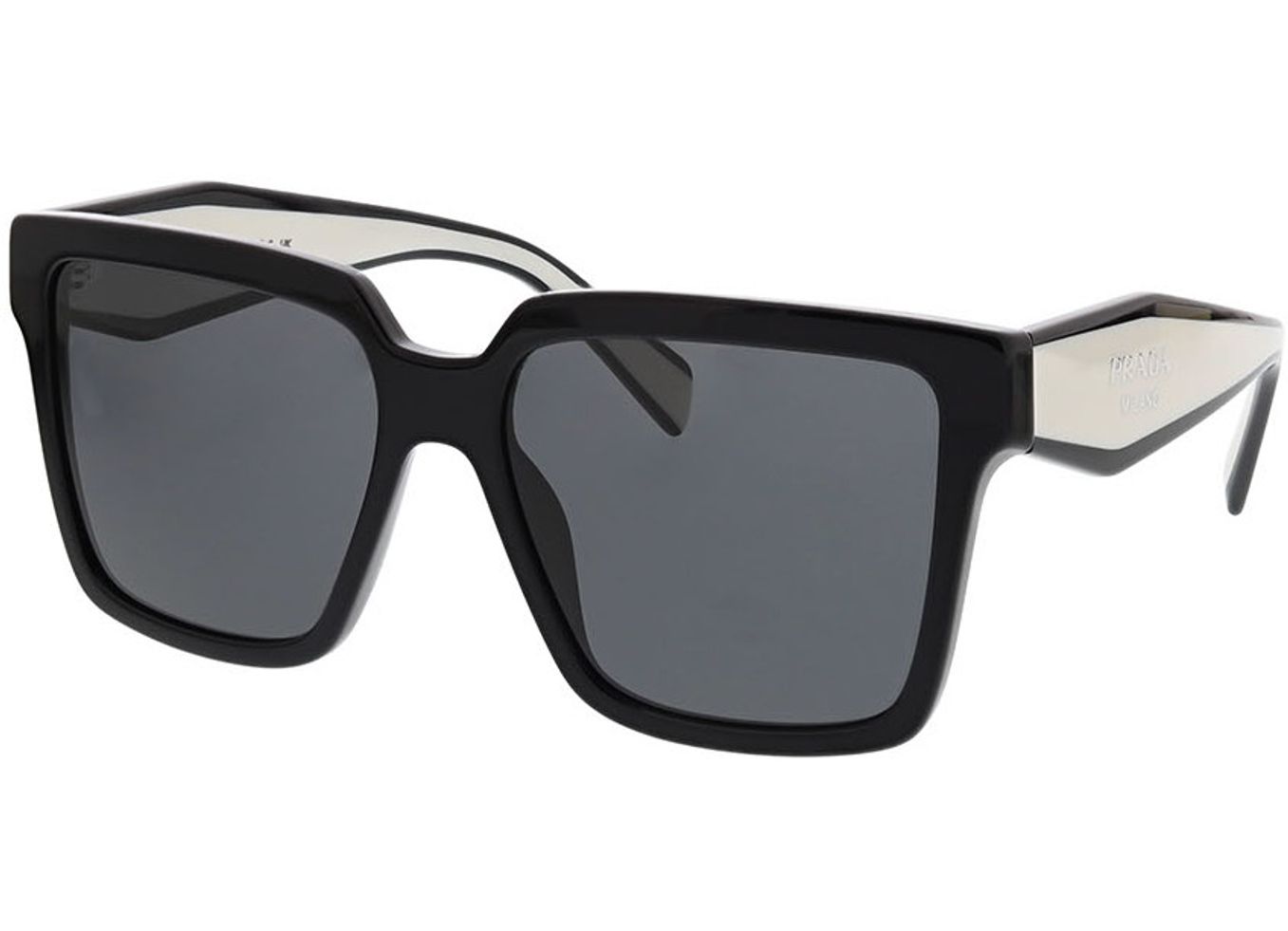 Prada PR 24ZS 1AB5S0 56-16 Sonnenbrille mit Sehstärke erhältlich, Damen, Vollrand, Eckig