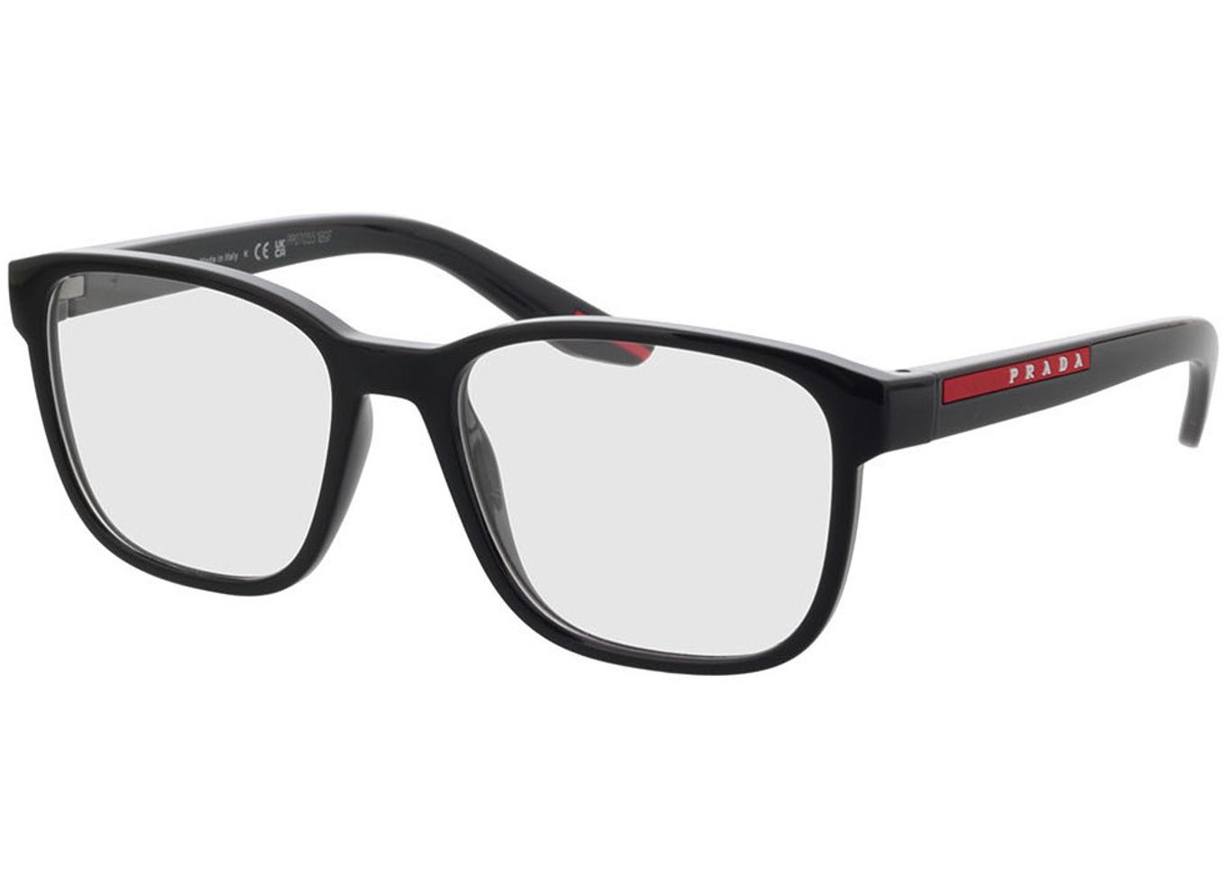 Prada Linea Rossa PS 06PV 1AB1O1 55-18 Brillengestell inkl. Gläser, Herren, Vollrand, Eckig