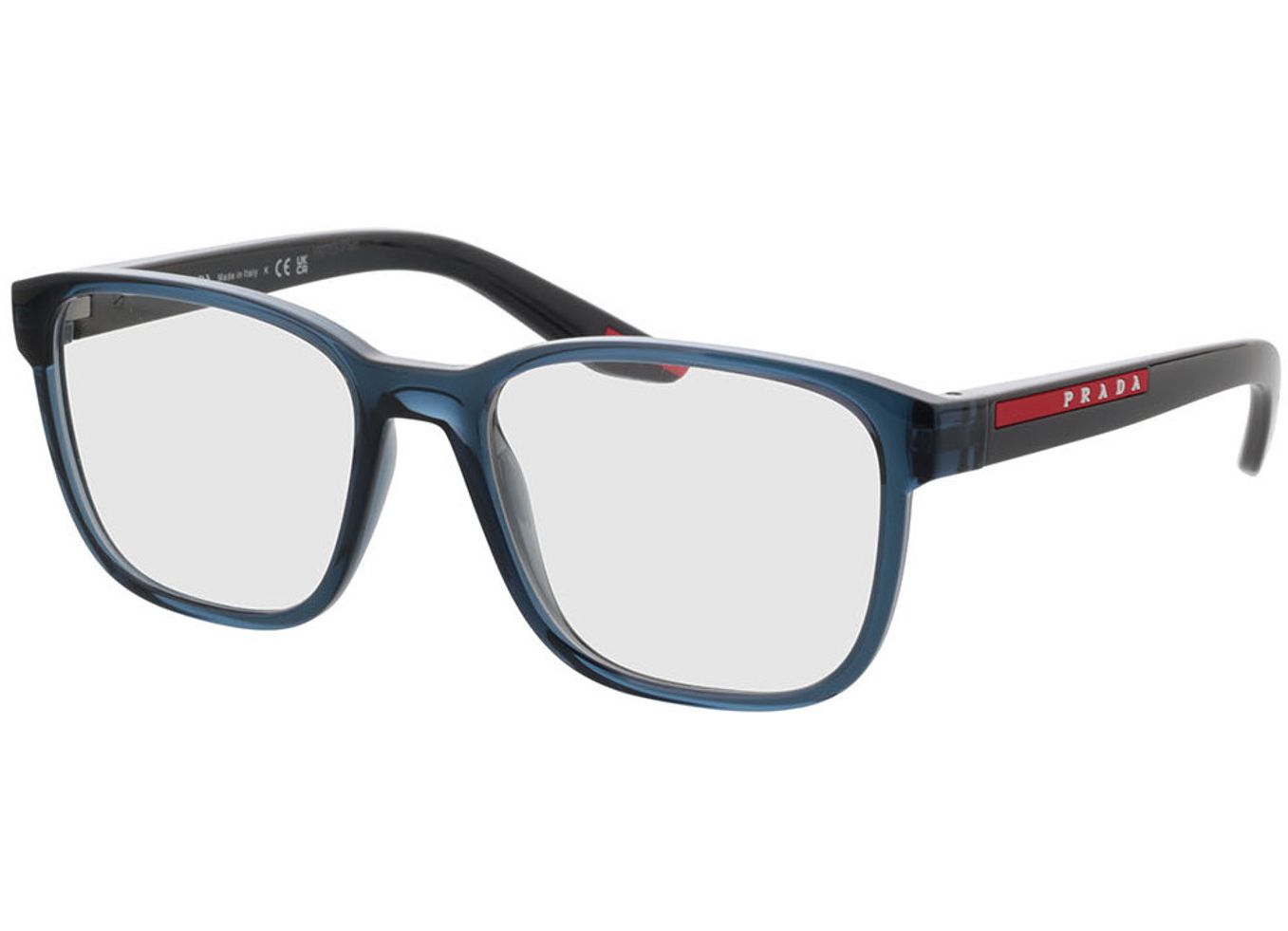 Prada Linea Rossa PS 06PV CZH1O1 55-18 Brillengestell inkl. Gläser, Herren, Vollrand, Eckig