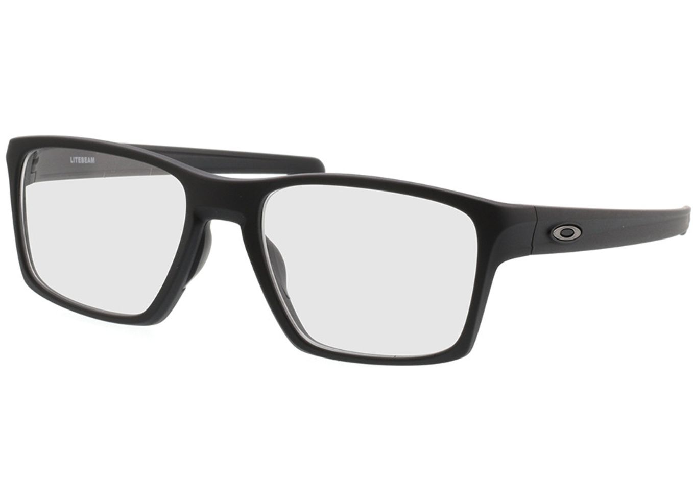 Oakley Litebeam OX8140 01 55-18 Brillengestell inkl. Gläser, Herren, Vollrand, Eckig