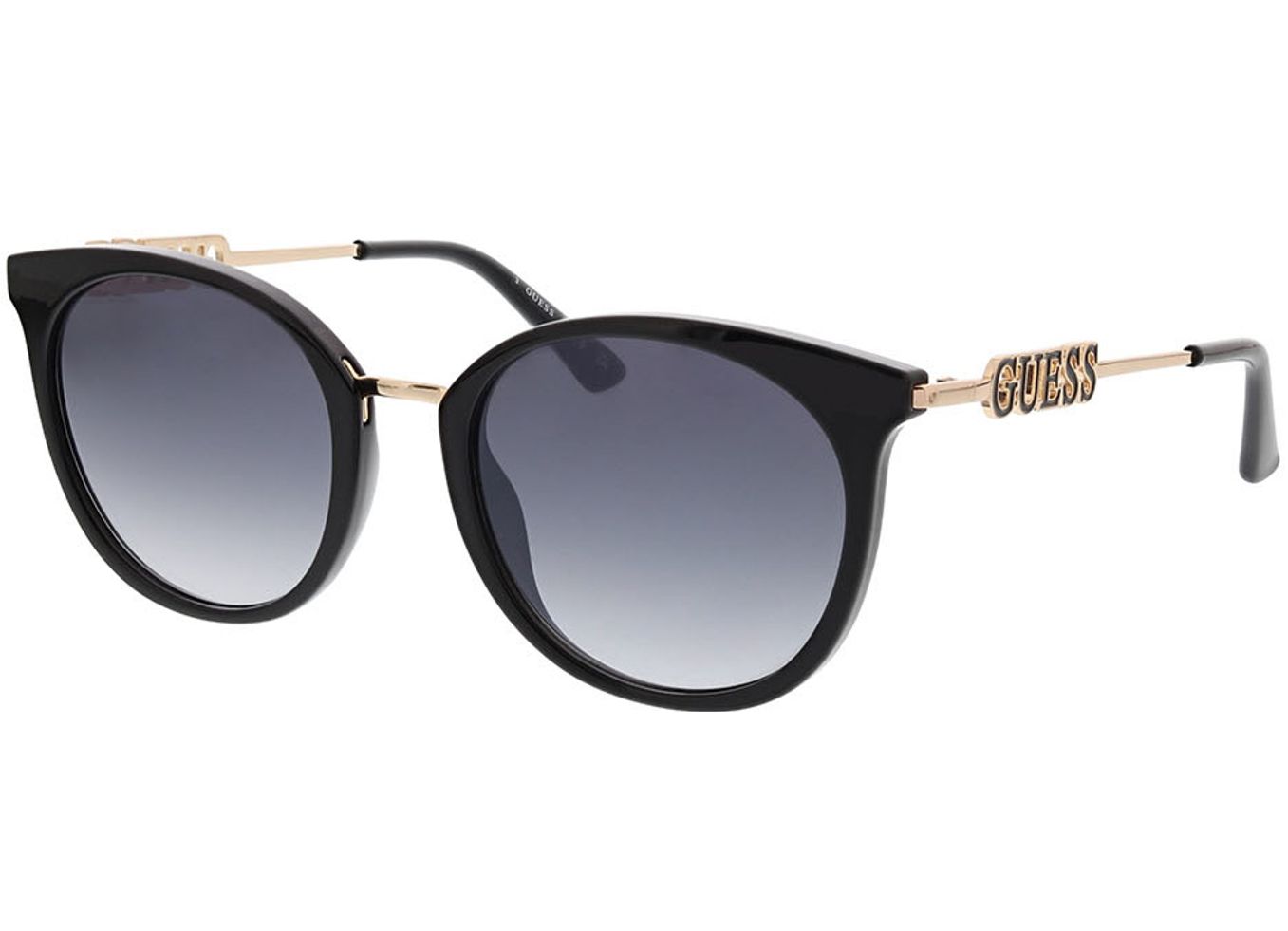 Guess GU7645 01B 52-20 Sonnenbrille ohne Sehstärke, Damen, Vollrand, Rund