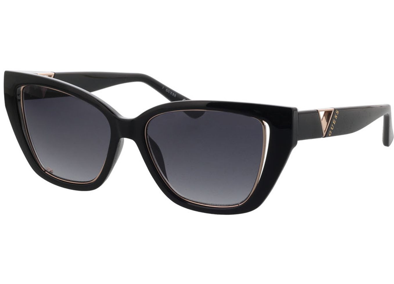 Guess GU7816 01B 54-16 Sonnenbrille mit Sehstärke erhältlich, Damen, Vollrand, Cateye