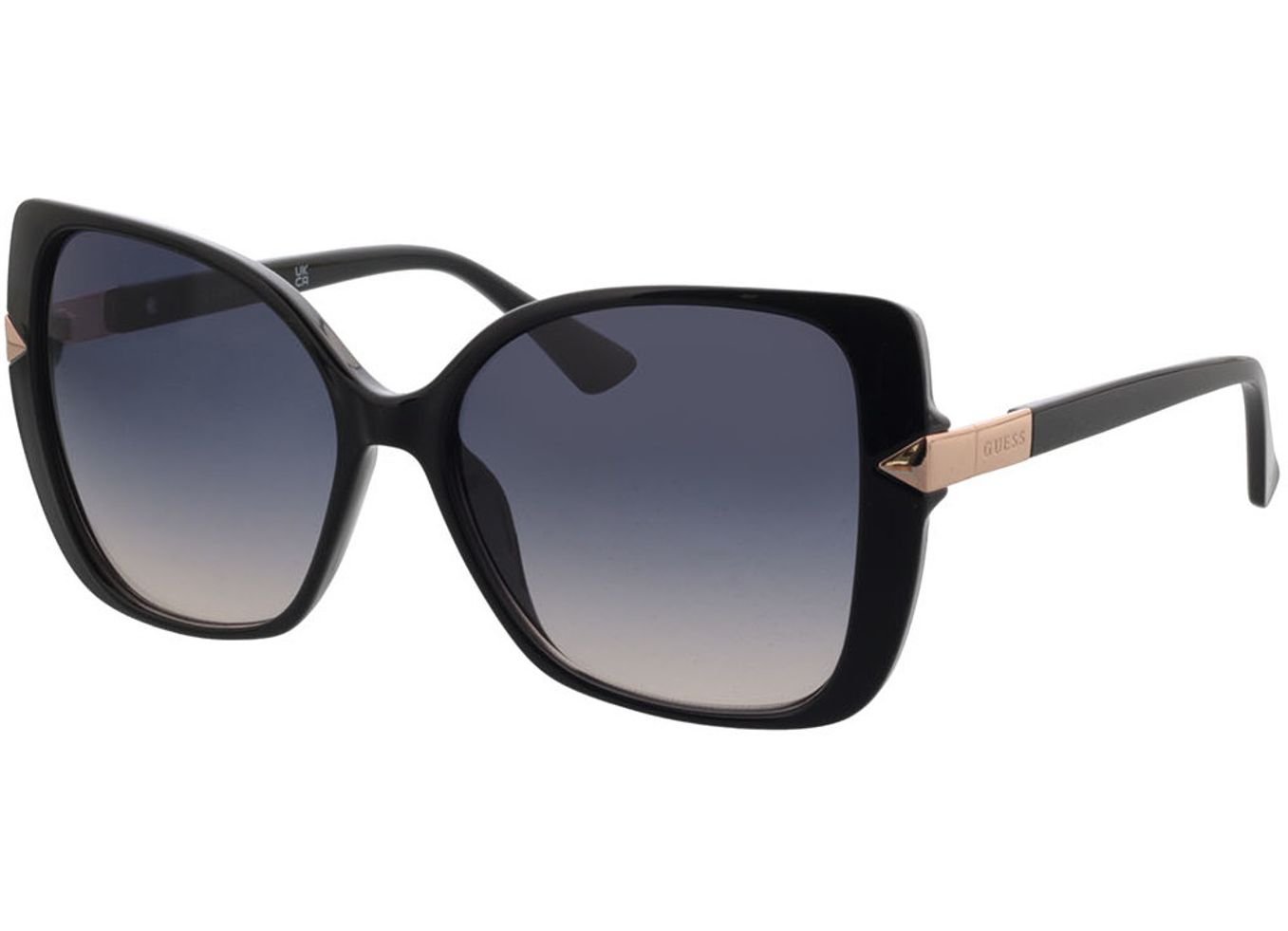 Guess GU7820 01B 56-15 Sonnenbrille mit Sehstärke erhältlich, Damen, Vollrand, Eckig