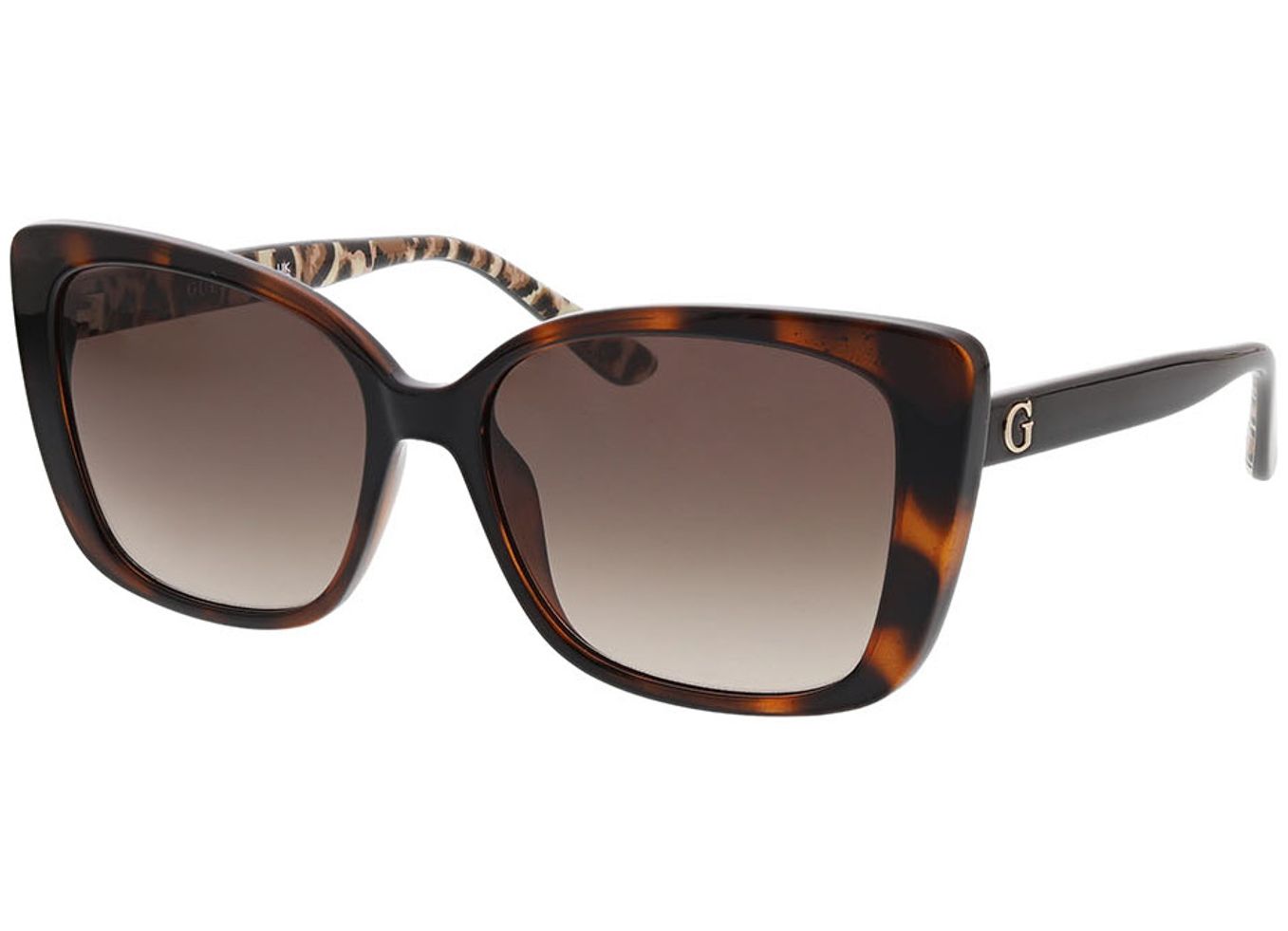 Guess GU7829 52F 56-16 Sonnenbrille ohne Sehstärke, Damen, Vollrand, Eckig