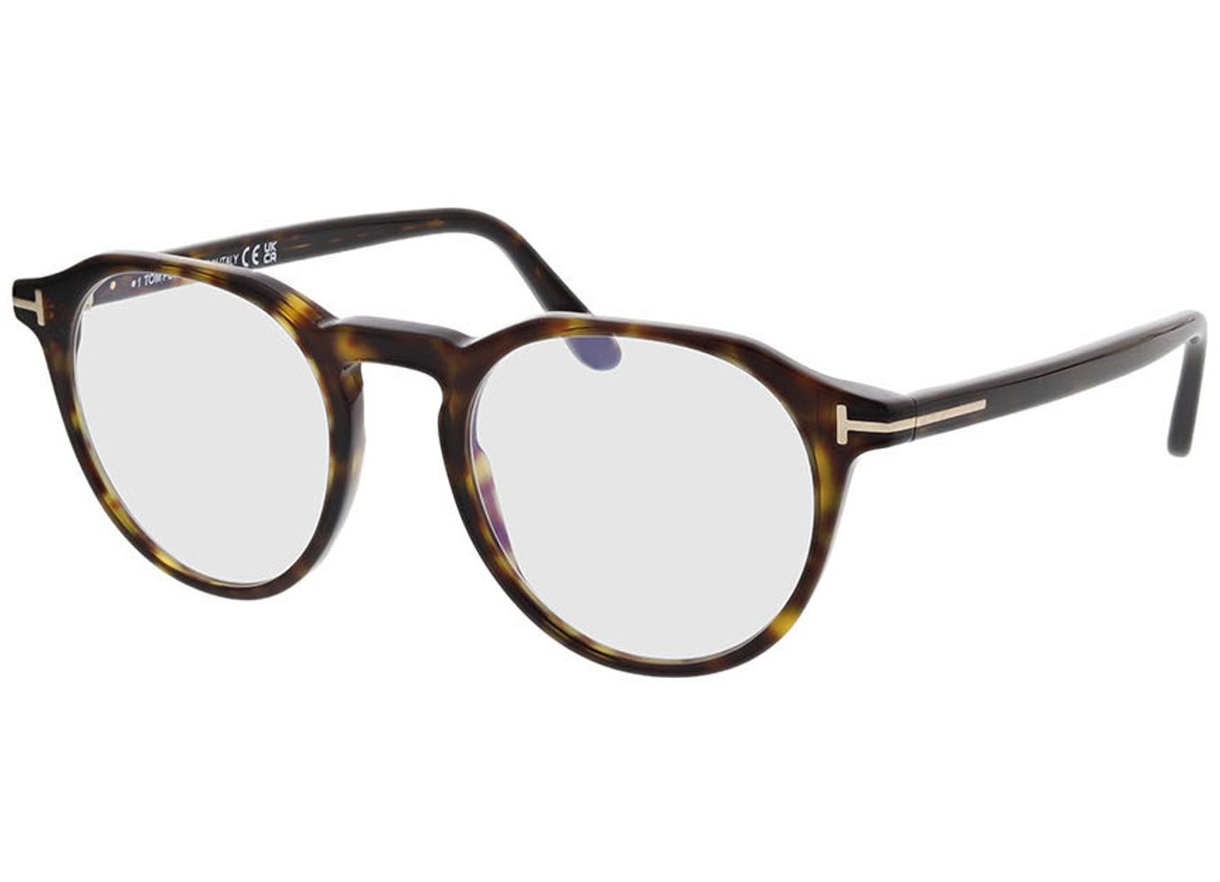 Tom Ford FT5833-B 052 49-20 Brillengestell inkl. Gläser, Herren, Vollrand, Rund