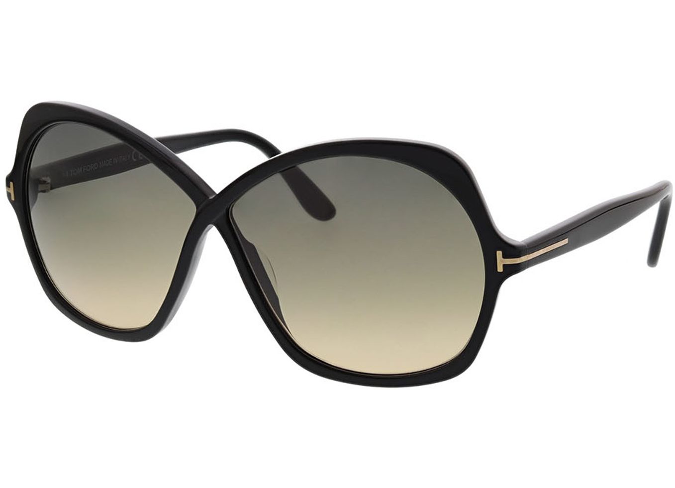 Tom Ford ROSEMIN FT1013 01B 64-7 Sonnenbrille ohne Sehstärke, Damen, Vollrand, Cateye