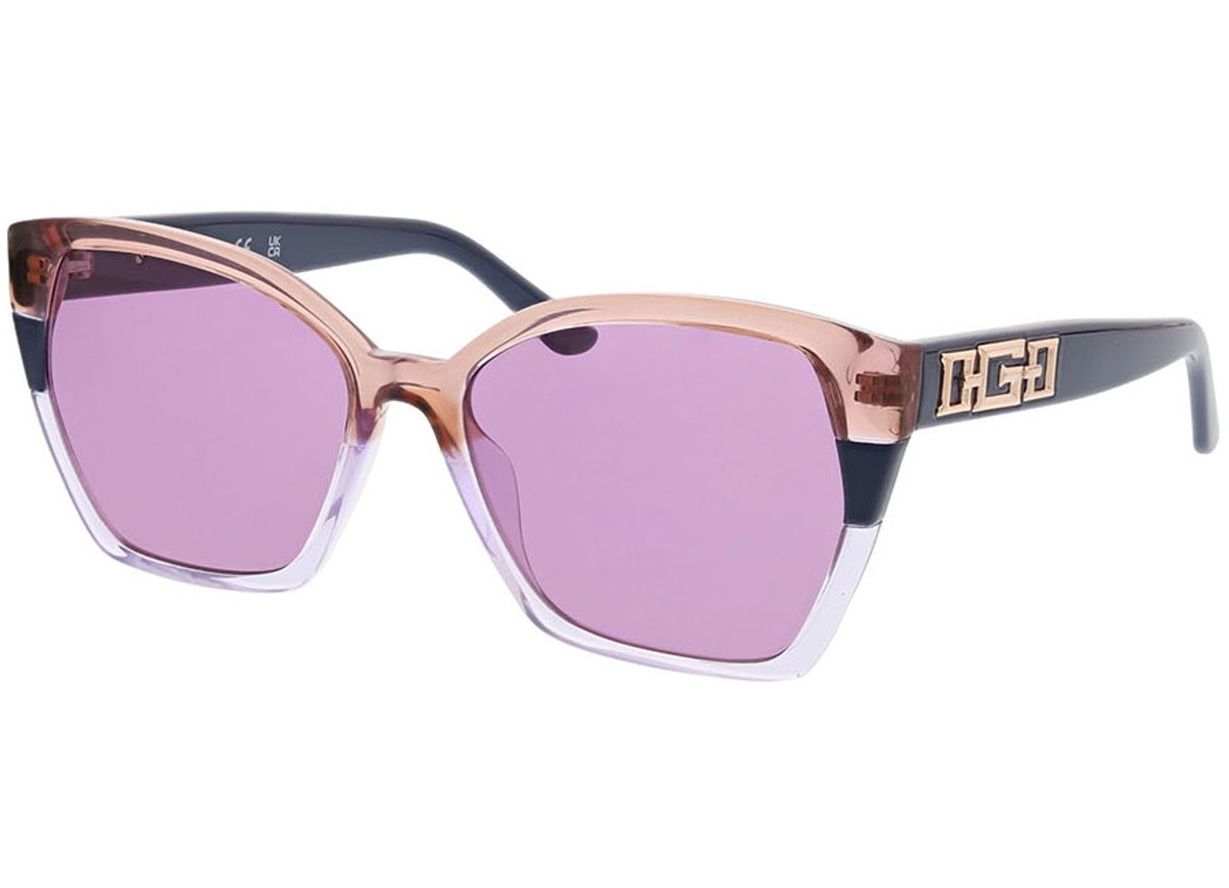 Guess GU7912 92Y 55-16 Sonnenbrille mit Sehstärke erhältlich, Damen, Vollrand, geometric