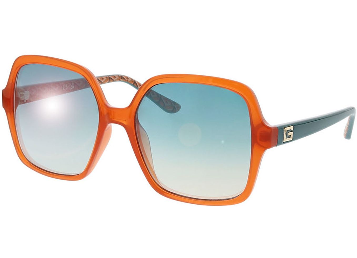 Guess GU7921-H 44X 57-17 Sonnenbrille mit Sehstärke erhältlich, Damen, Vollrand, Eckig