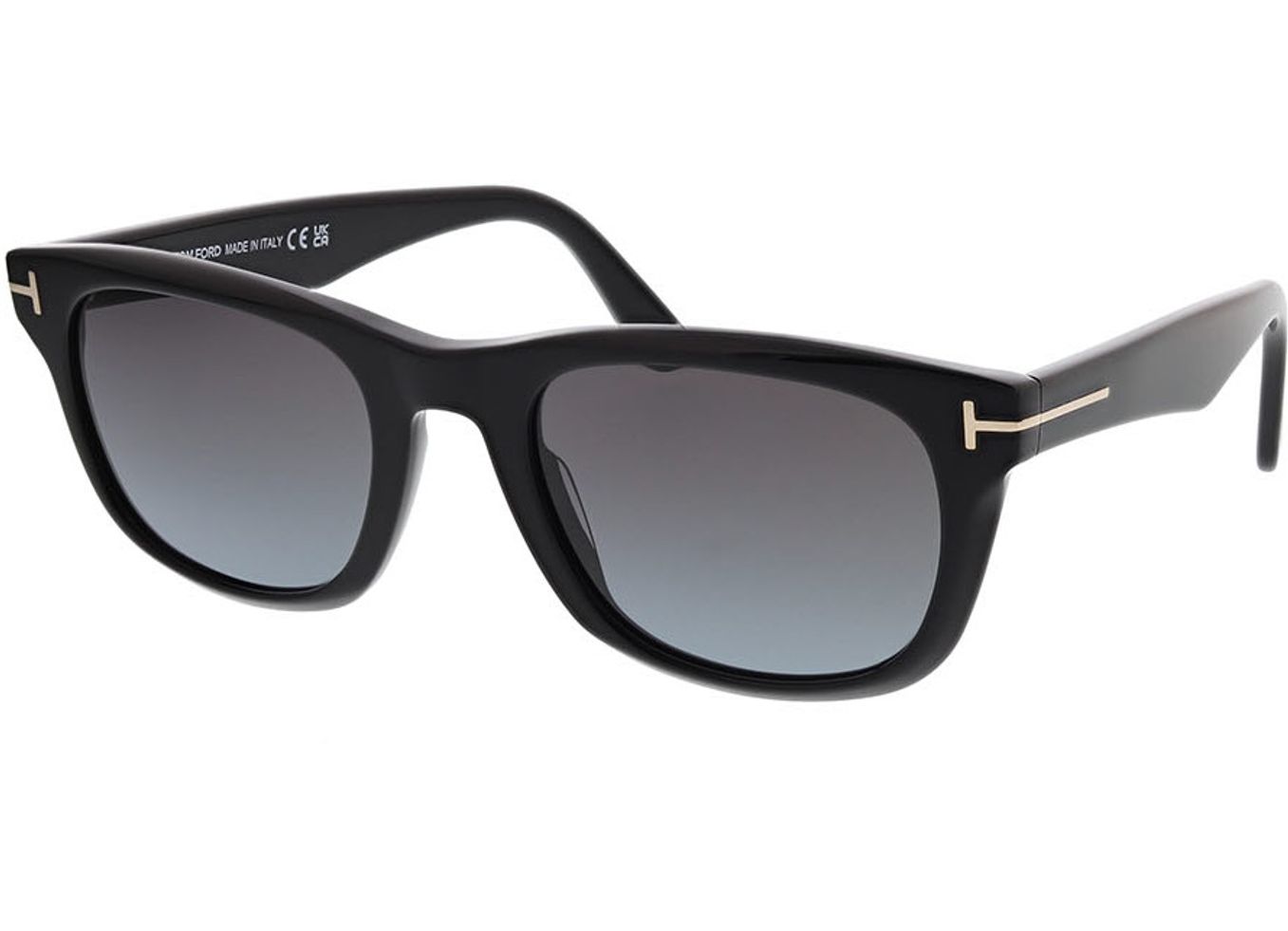 Tom Ford Kendel FT1076 01B 54-22 Sonnenbrille mit Sehstärke erhältlich, Herren, Vollrand, Eckig