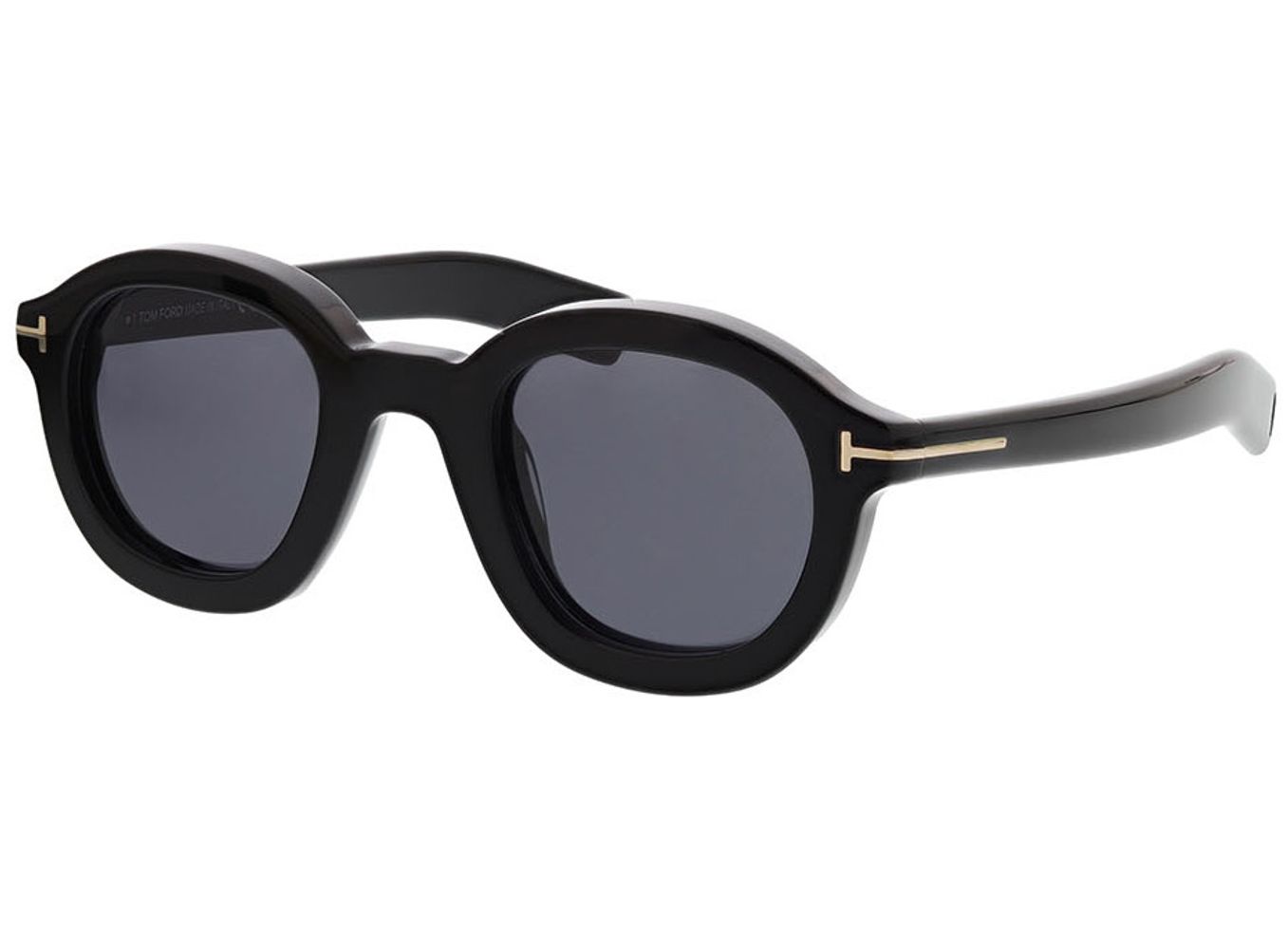 Tom Ford Raffa FT1100 01A 46-25 Sonnenbrille ohne Sehstärke, Herren, Vollrand, Rund