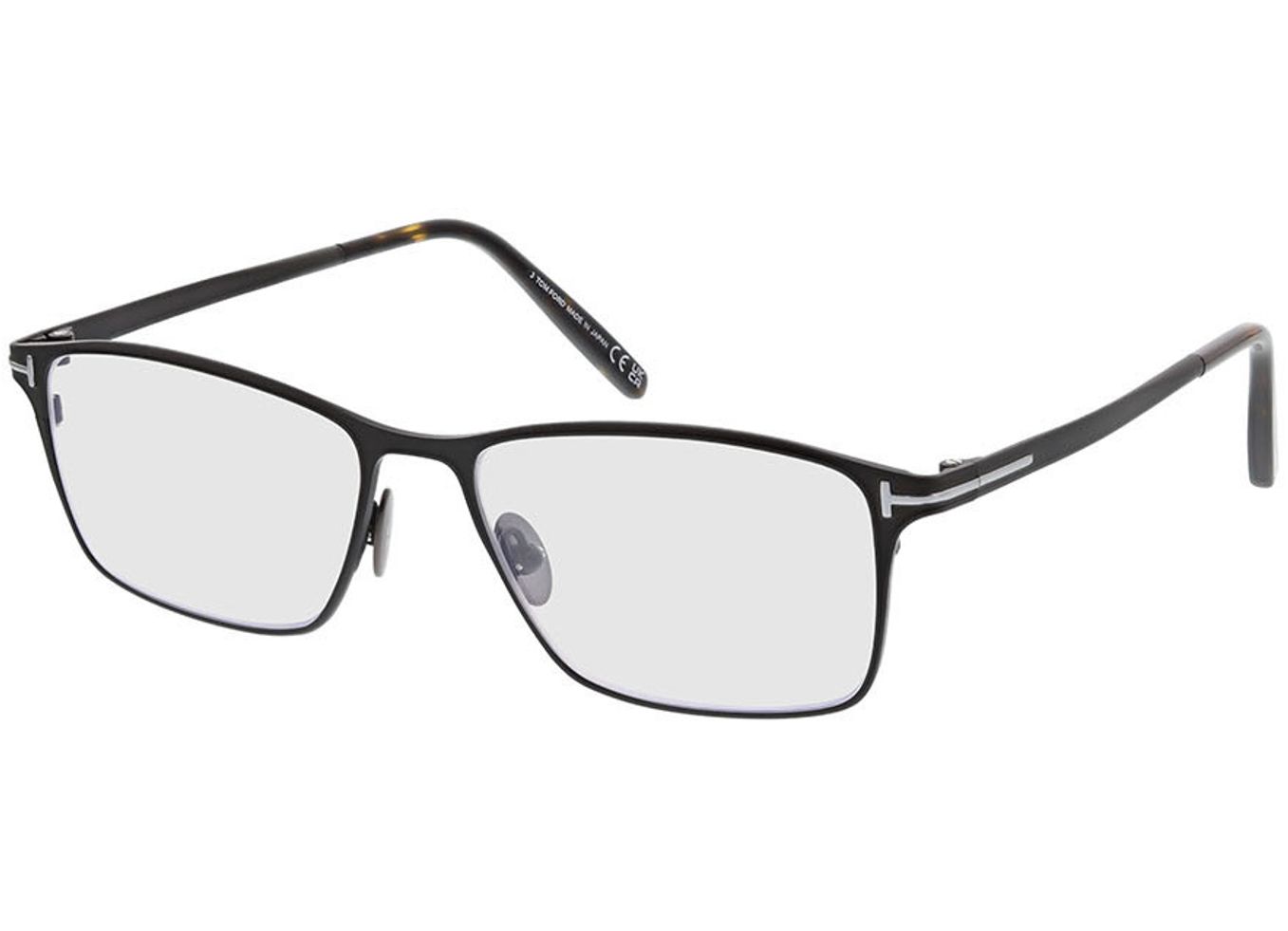 Tom Ford FT5935-B 009 54-16 Brillengestell inkl. Gläser, Herren, Vollrand, Rechteckig