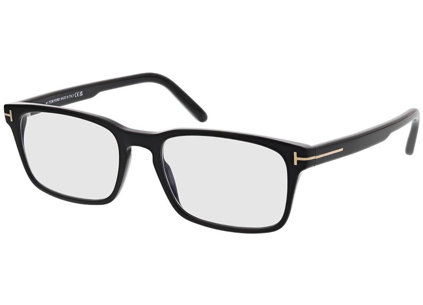 Tom Ford FT5938-B 001 54-18 Brillengestell inkl. Gläser, Herren, Vollrand, Rechteckig