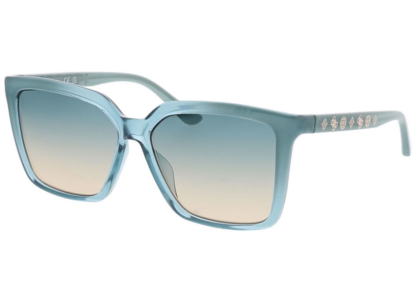 Guess GU00099 89W 55-13 Sonnenbrille mit Sehstärke erhältlich, Damen, Vollrand, Eckig