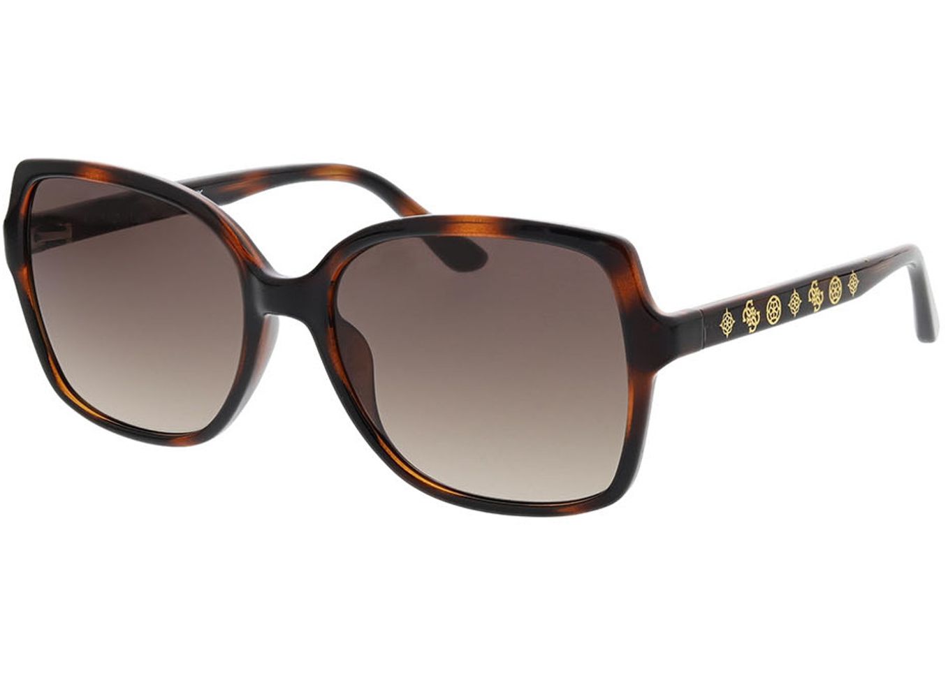 Guess GU00100 52F 55-17 Sonnenbrille ohne Sehstärke, Damen, Vollrand, Eckig