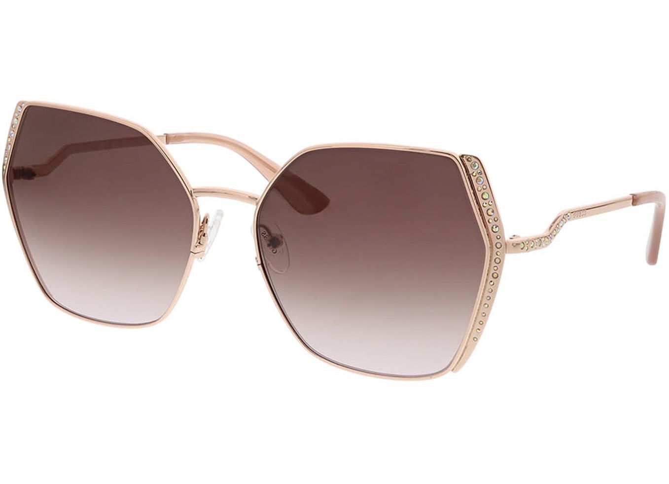 Guess GU7843-S 28Z 61-18 Sonnenbrille mit Sehstärke erhältlich, Damen, Vollrand, geometric