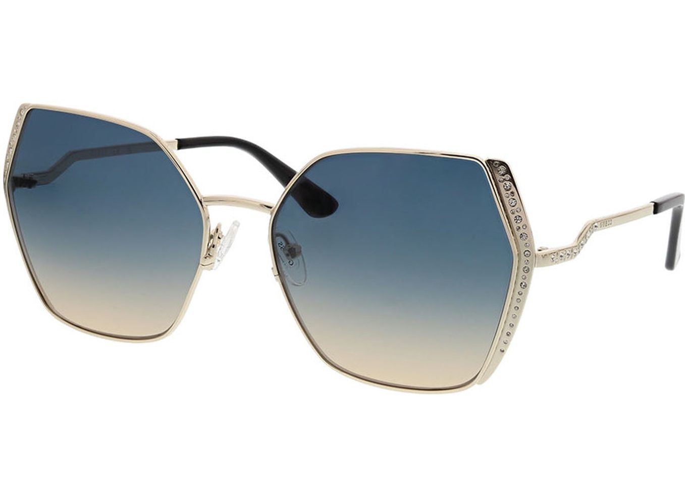 Guess GU7843-S 33W 61-18 Sonnenbrille mit Sehstärke erhältlich, Damen, Vollrand, geometric