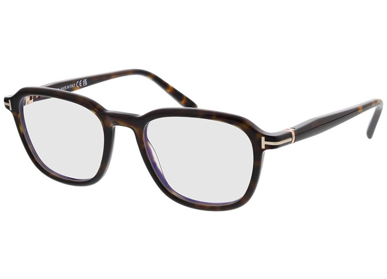 Tom Ford FT5980-B 052 51-19 Brillengestell inkl. Gläser, Herren, Vollrand, Eckig