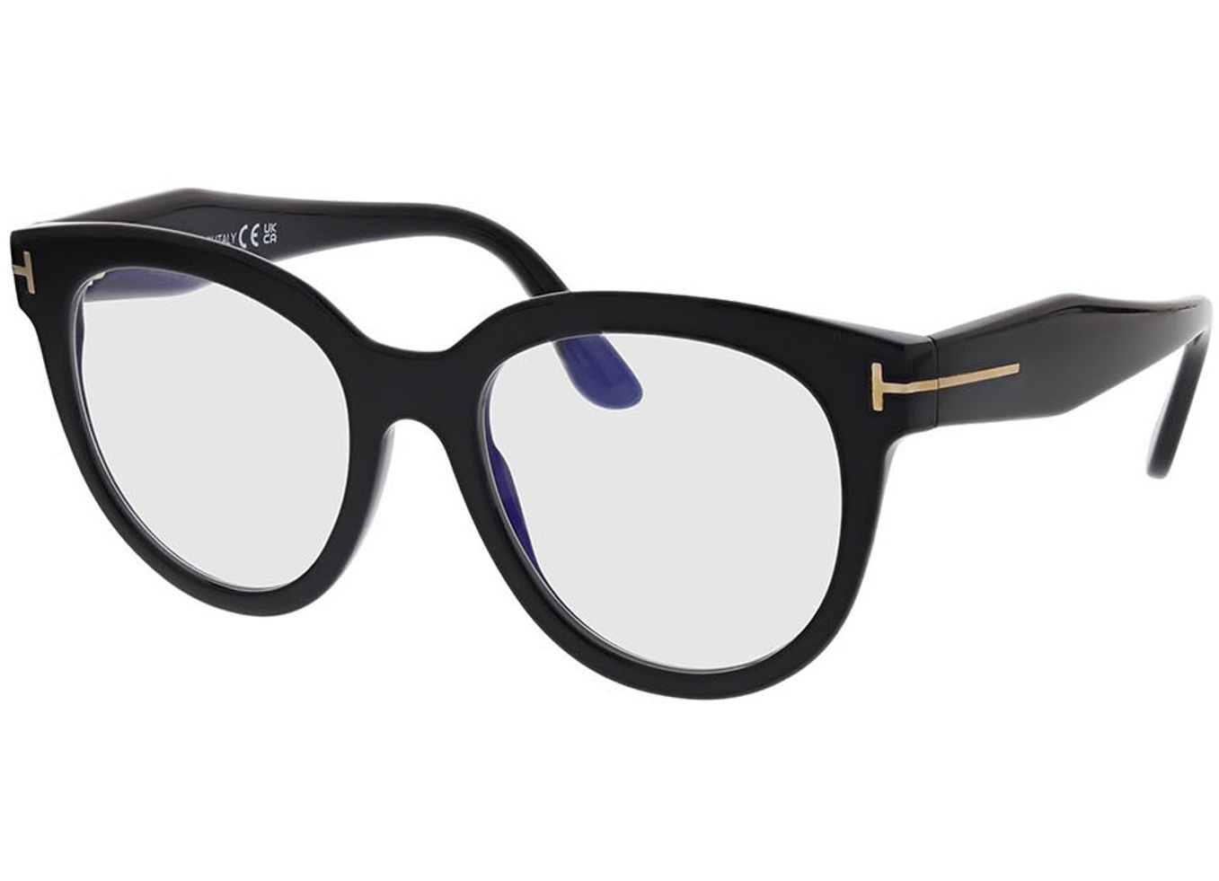 Tom Ford FT5987-B 001 52-19 Brillengestell inkl. Gläser, Damen, Vollrand, Cateye