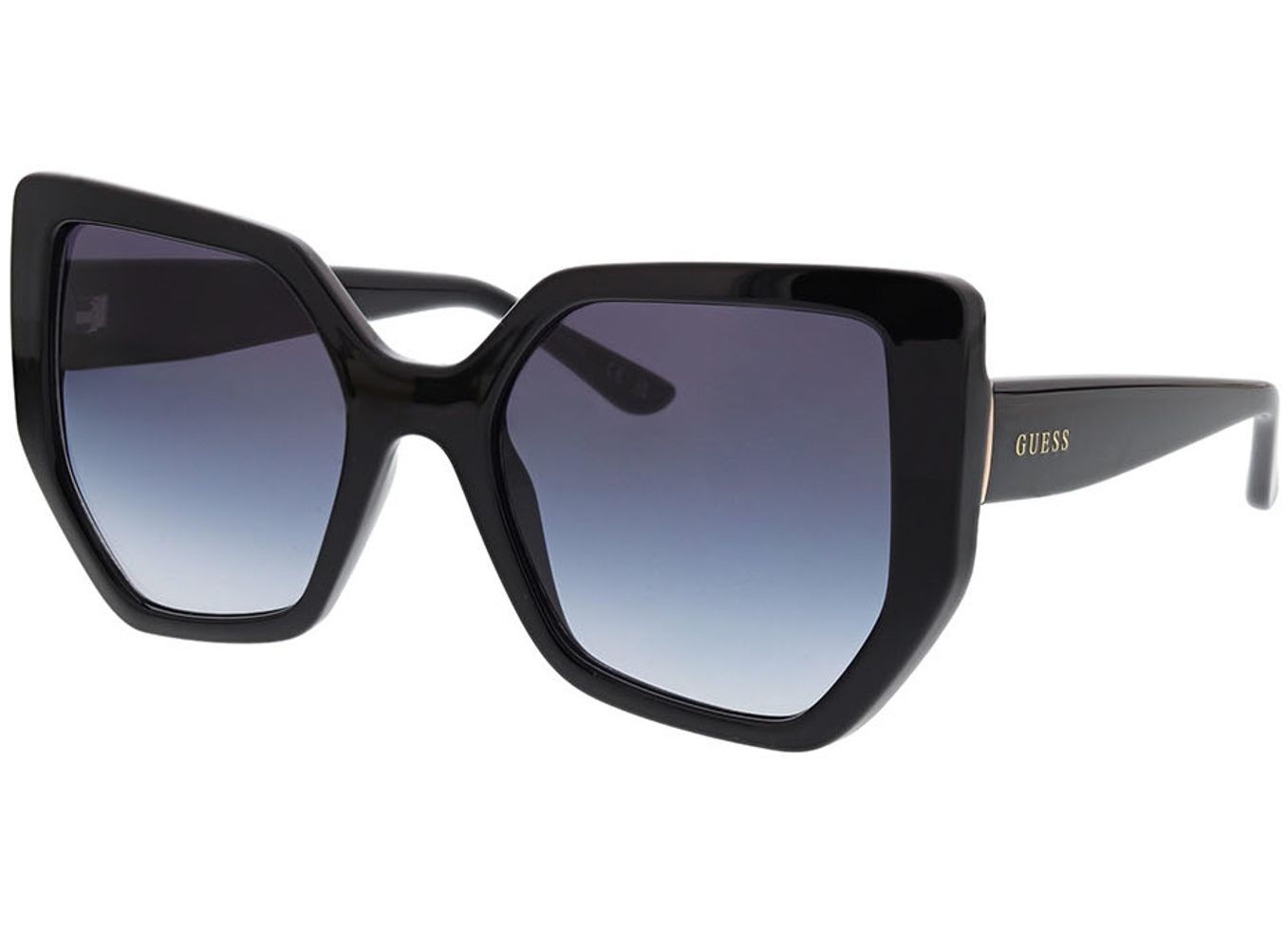 Guess GU00154 01B 55-21 Sonnenbrille ohne Sehstärke, Damen, Vollrand, geometric