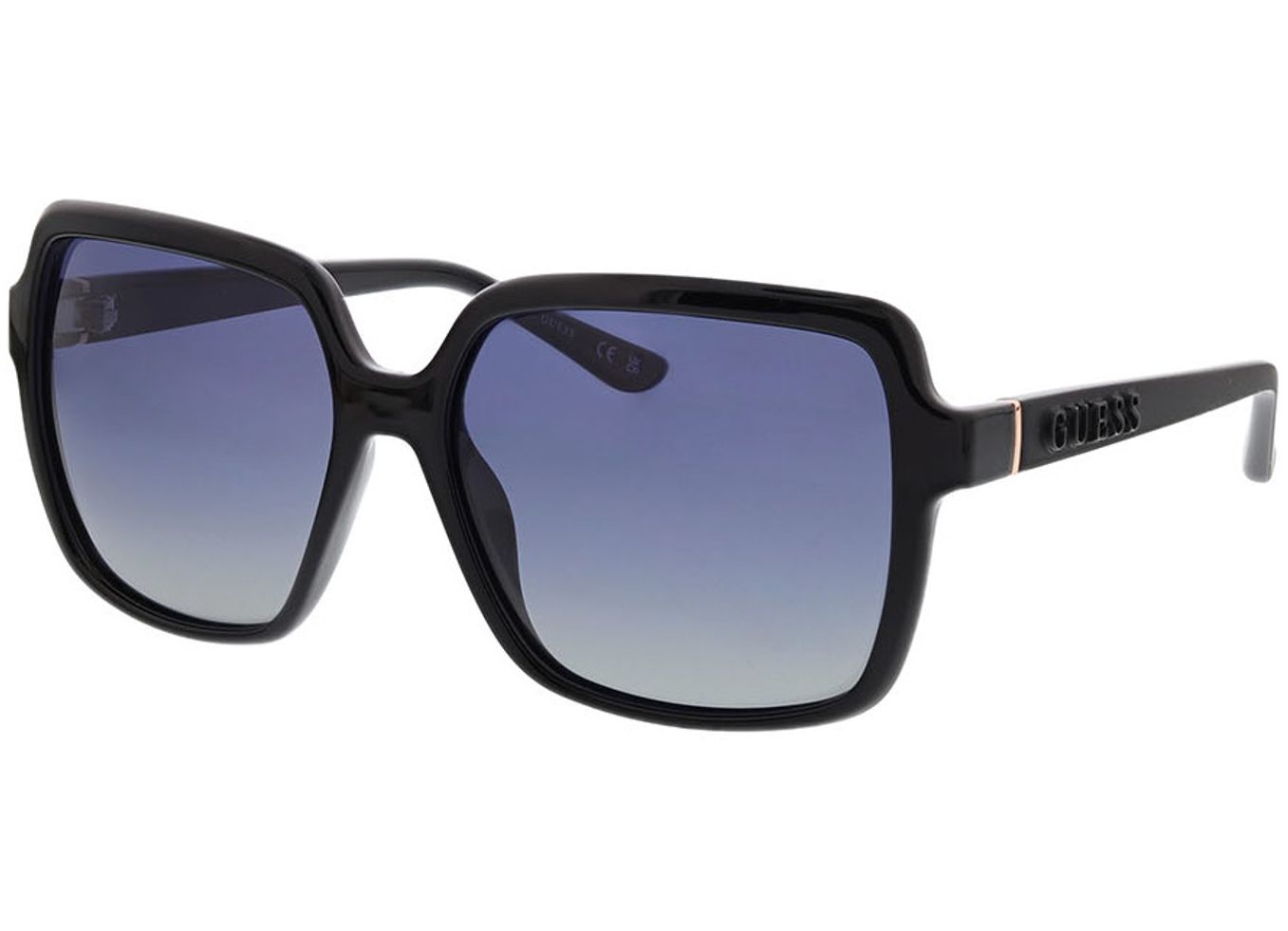 Guess GU00157 01D 57-15 Sonnenbrille ohne Sehstärke, Damen, Vollrand, Eckig