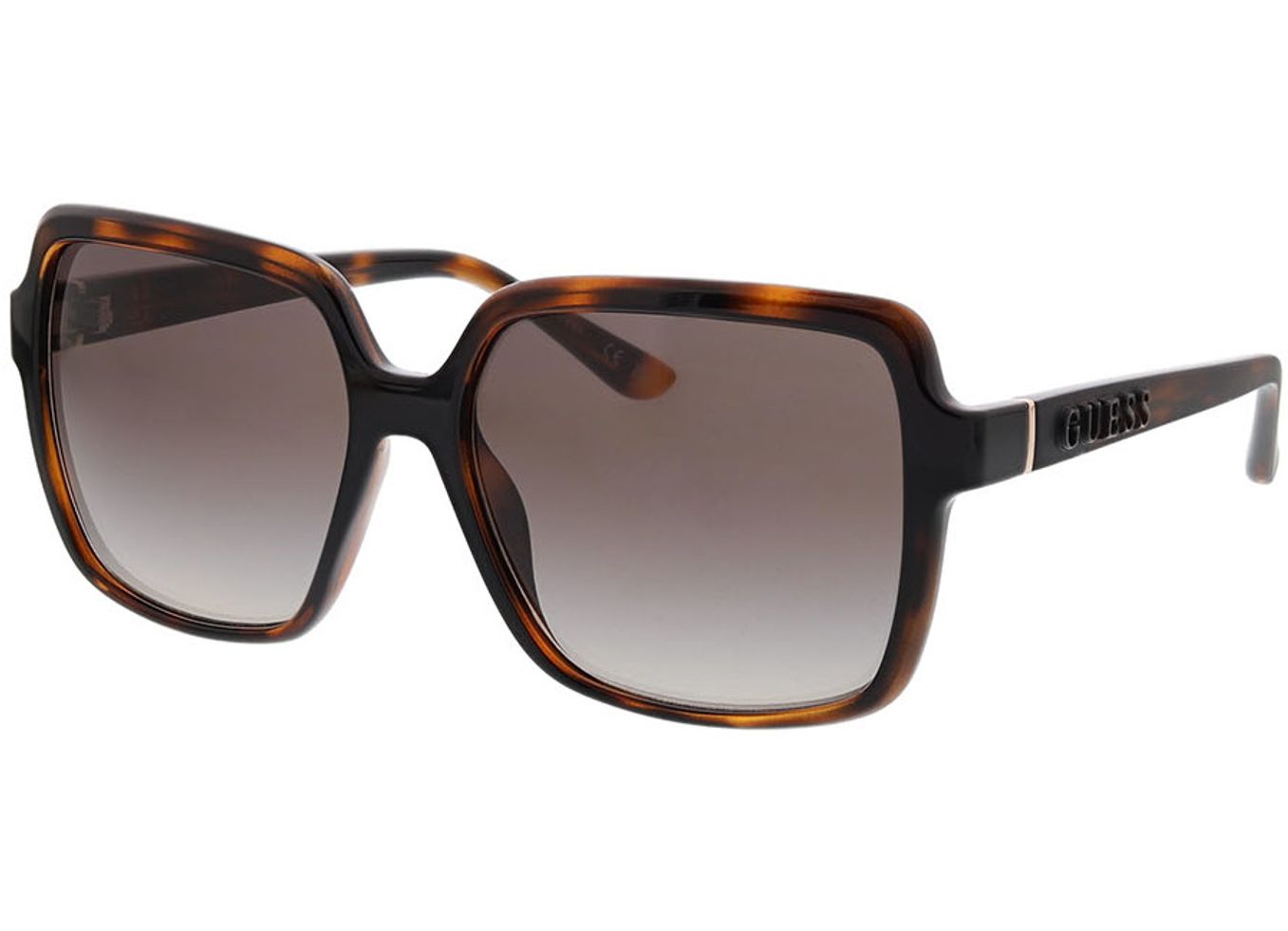 Guess GU00157 52F 57-15 Sonnenbrille ohne Sehstärke, Damen, Vollrand, Eckig