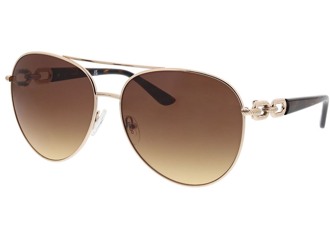 Guess GU00158 33F 61-15 Sonnenbrille ohne Sehstärke, Damen, Vollrand, Pilot