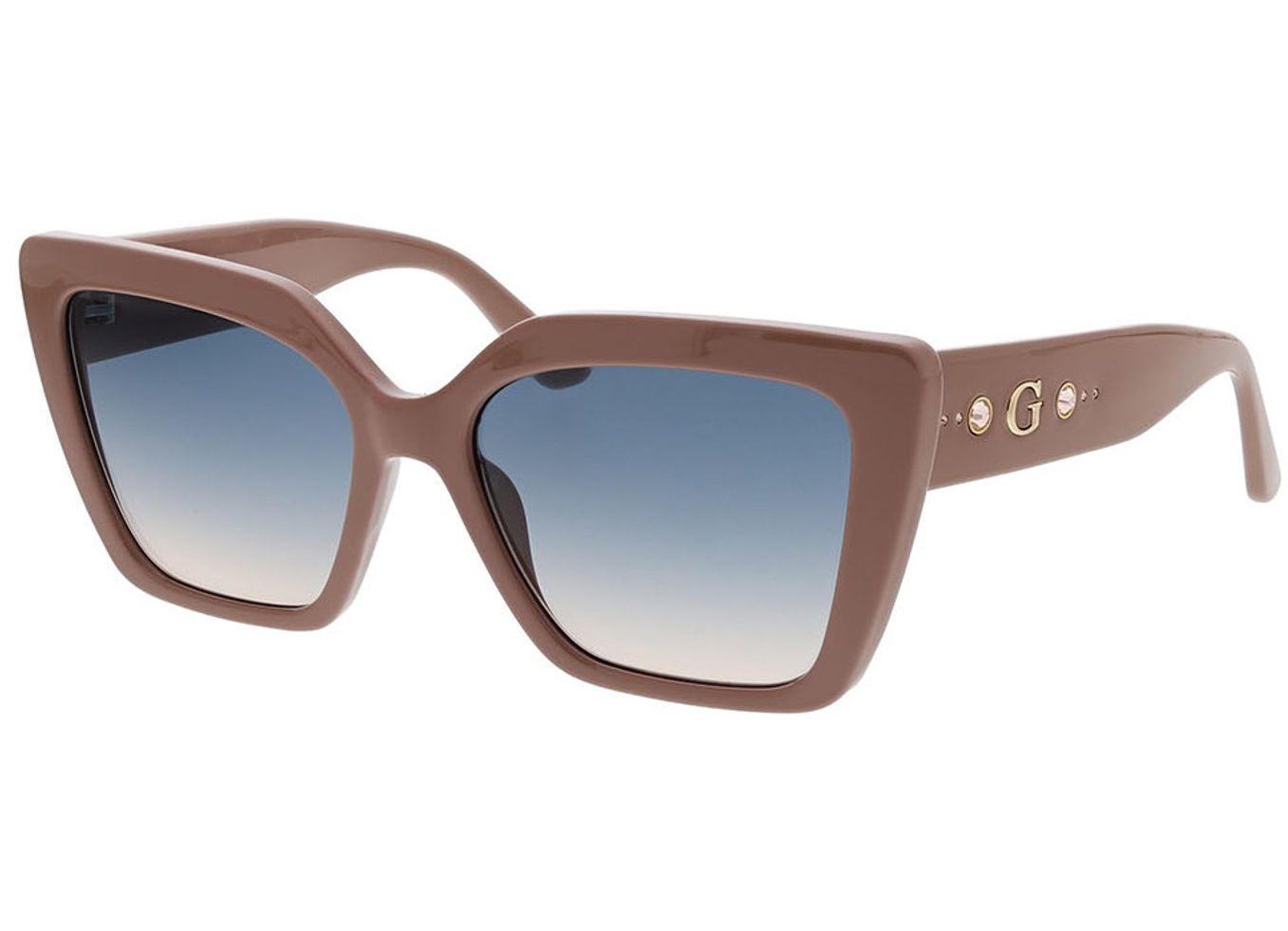 Guess GU00162 57W 55-17 Sonnenbrille ohne Sehstärke, Damen, Vollrand, Cateye