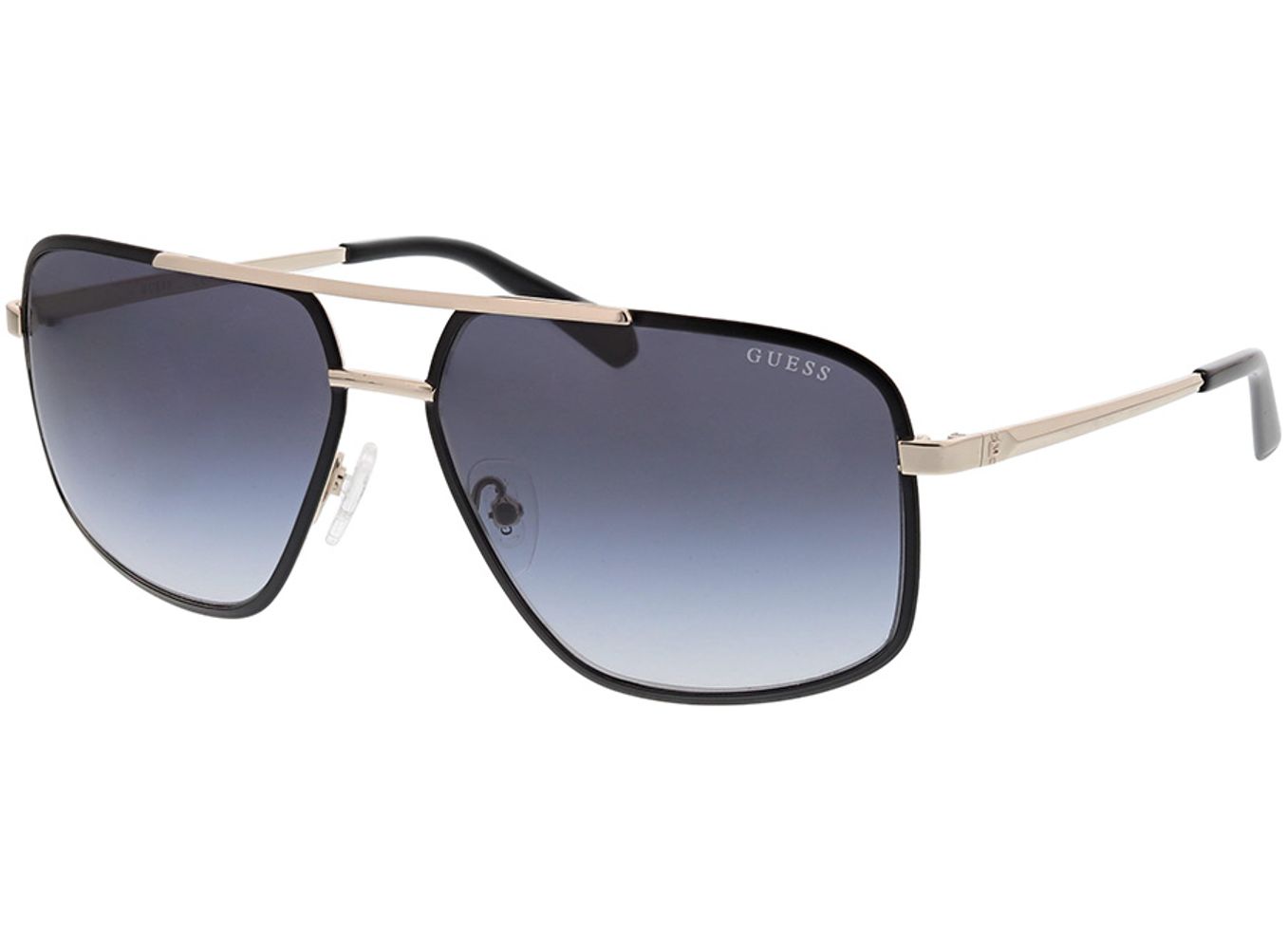 Guess GU00167 02B 60-14 Sonnenbrille ohne Sehstärke, Herren, Vollrand, Pilot