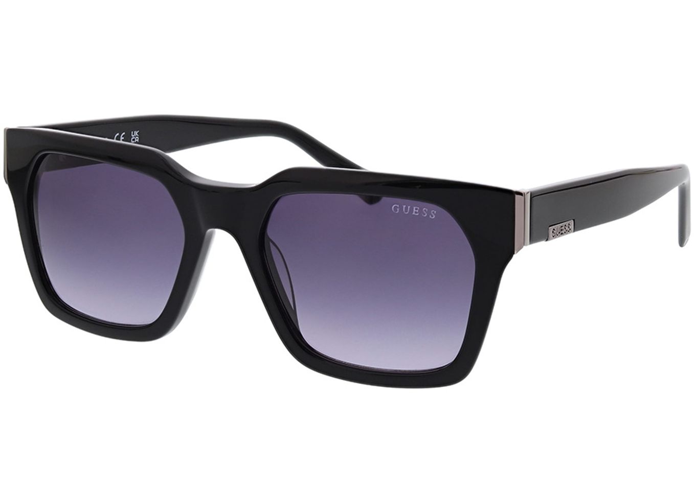 Guess GU00172 01B 53-19 Sonnenbrille ohne Sehstärke, Herren, Vollrand, Eckig