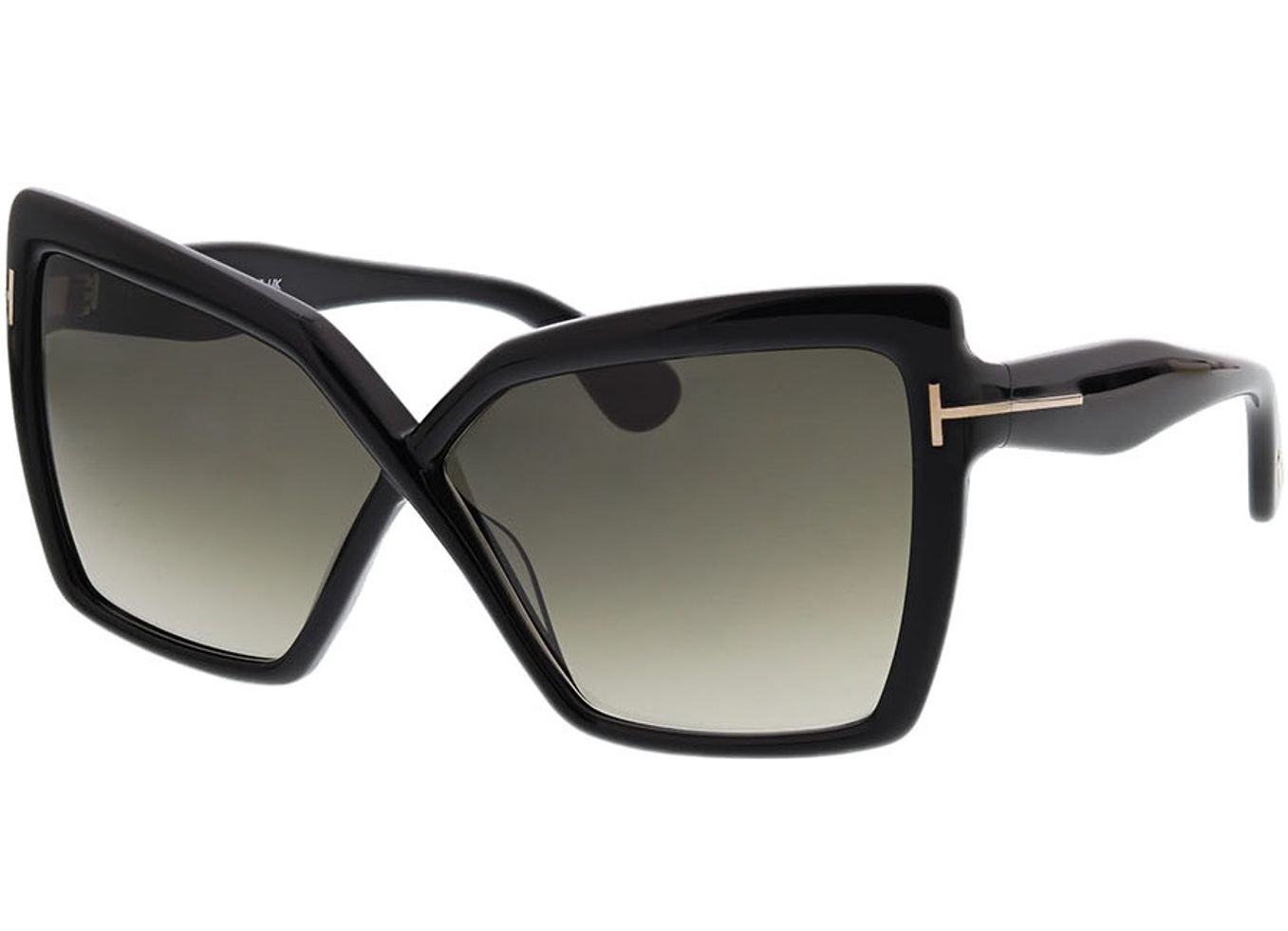 Tom Ford FIORE FT1195 01B 63-6 Sonnenbrille ohne Sehstärke, Damen, Vollrand, Cateye