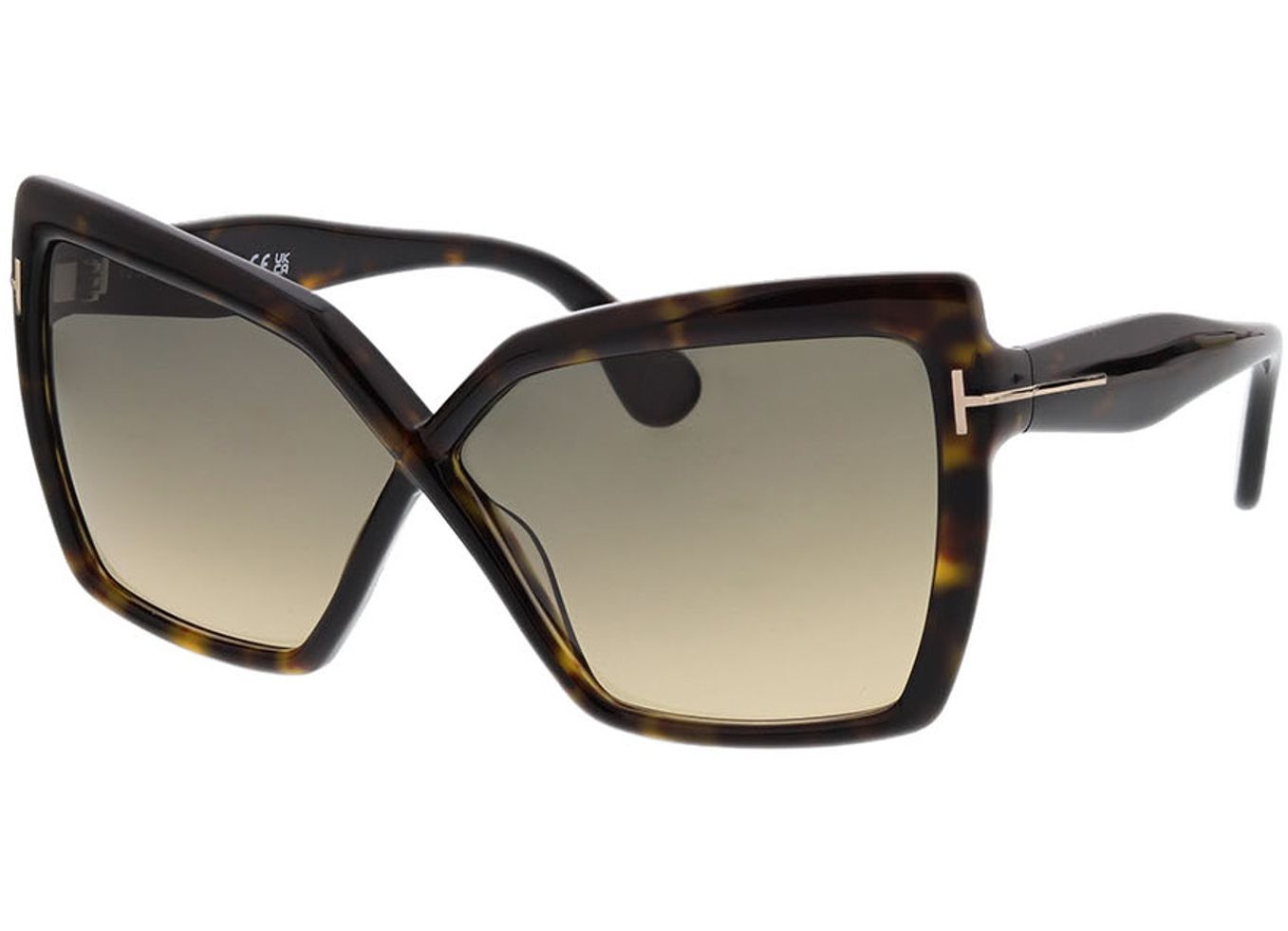 Tom Ford FIORE FT1195 52B 63-6 Sonnenbrille ohne Sehstärke, Damen, Vollrand, Cateye